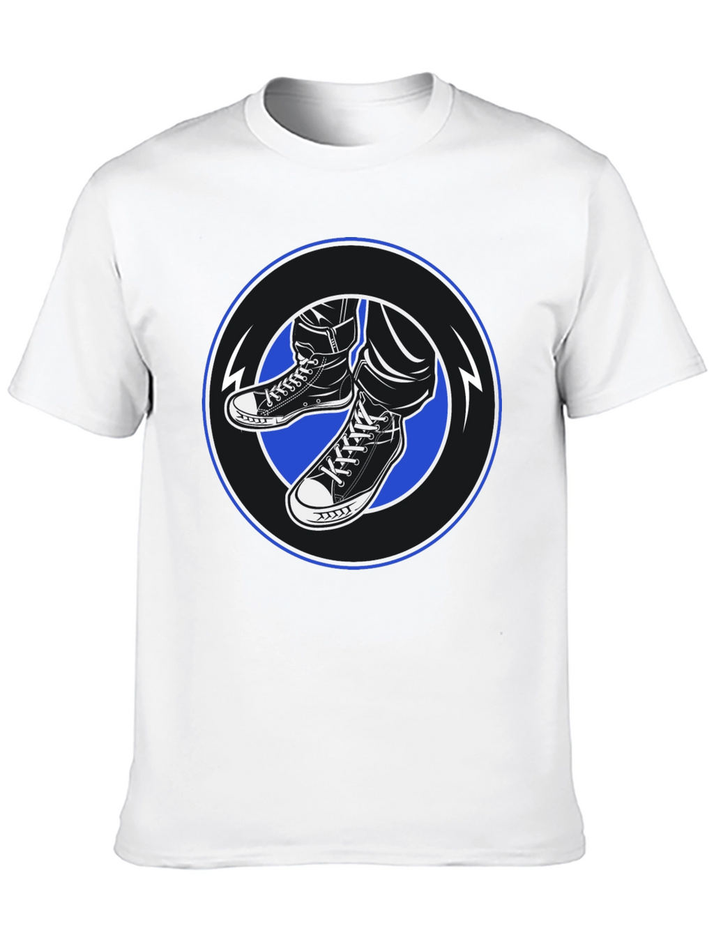 Cool Kicks Graphic Tee - Black Cotton Blend