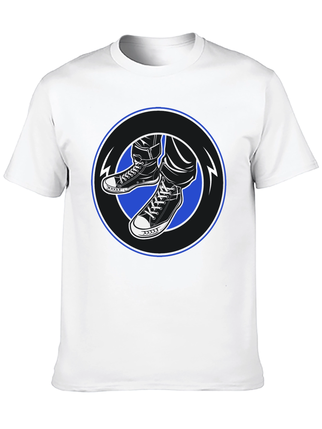 Cool Kicks Graphic Tee - Black Cotton Blend