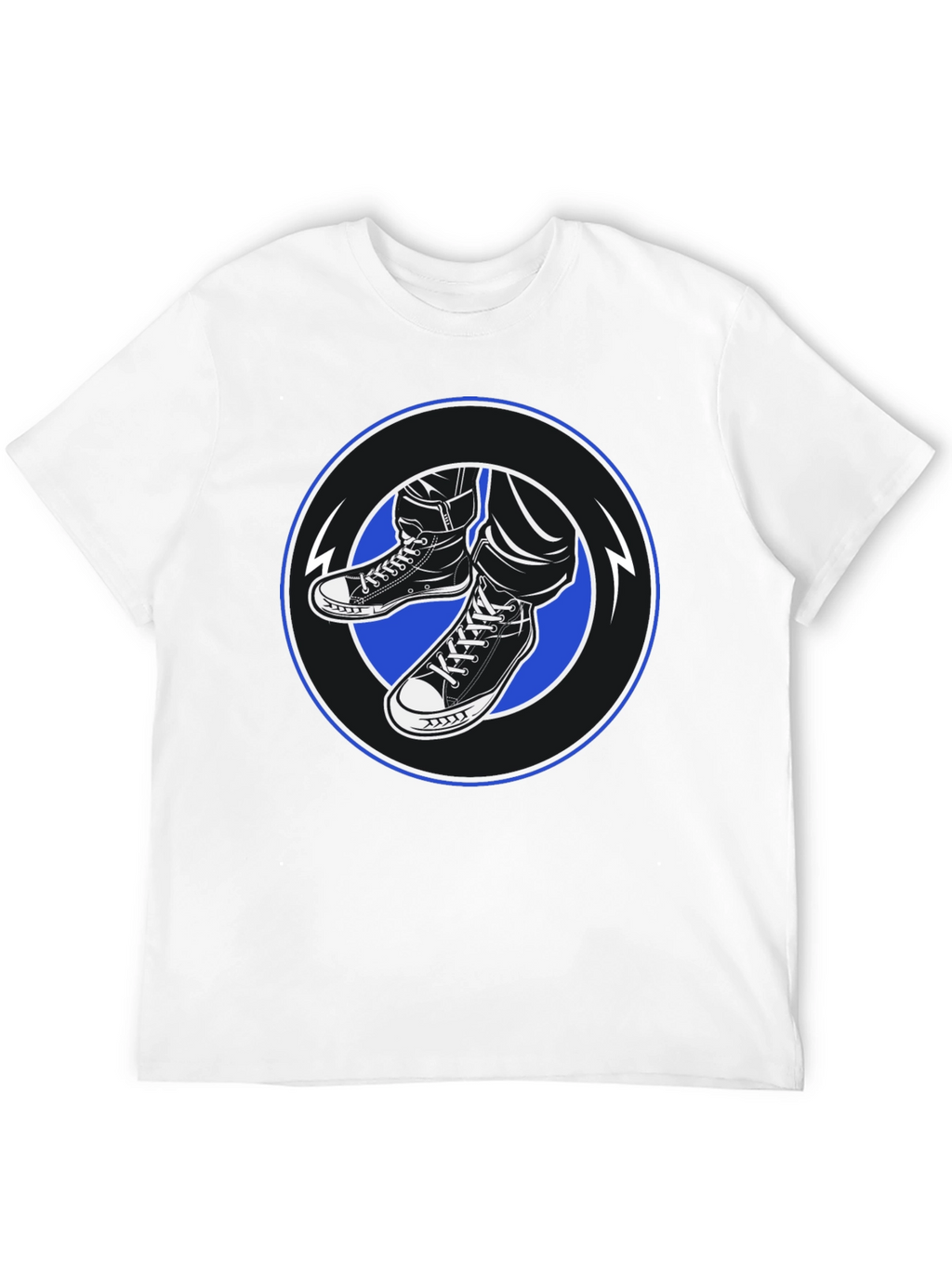 Cool Kicks Graphic Tee - Black Cotton Blend