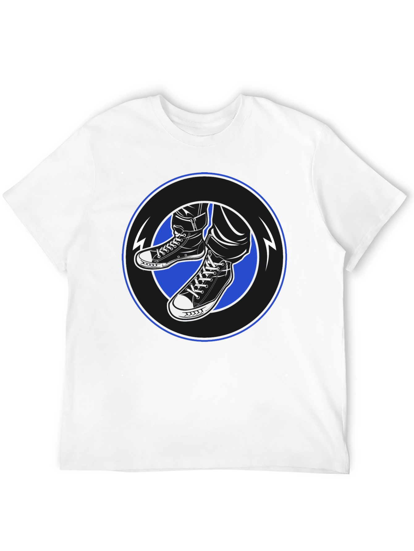 Cool Kicks Graphic Tee - Black Cotton Blend