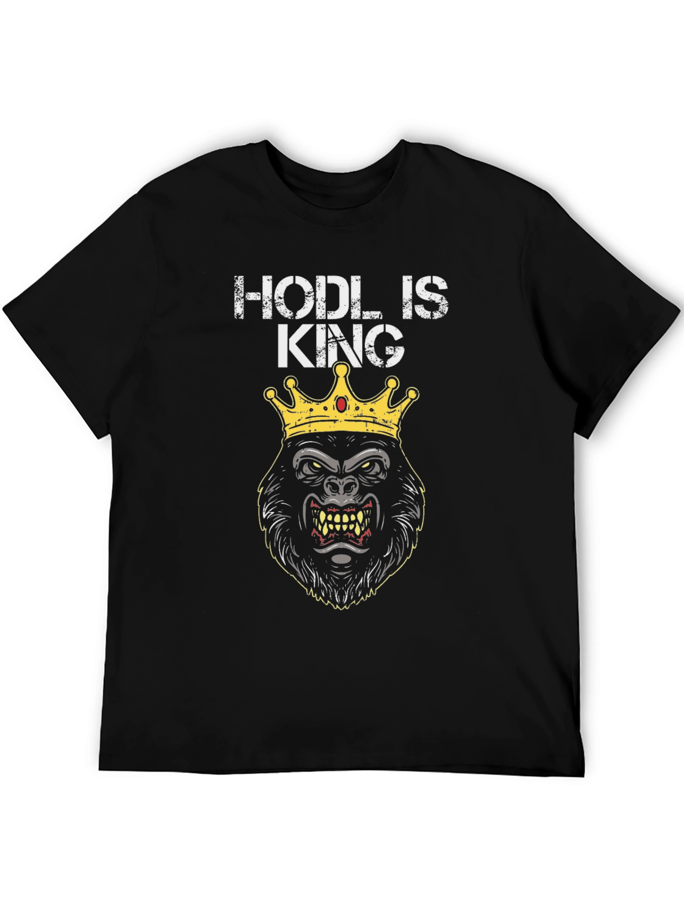 HODL IS KING Gorilla Crown T-Shirt - Crypto