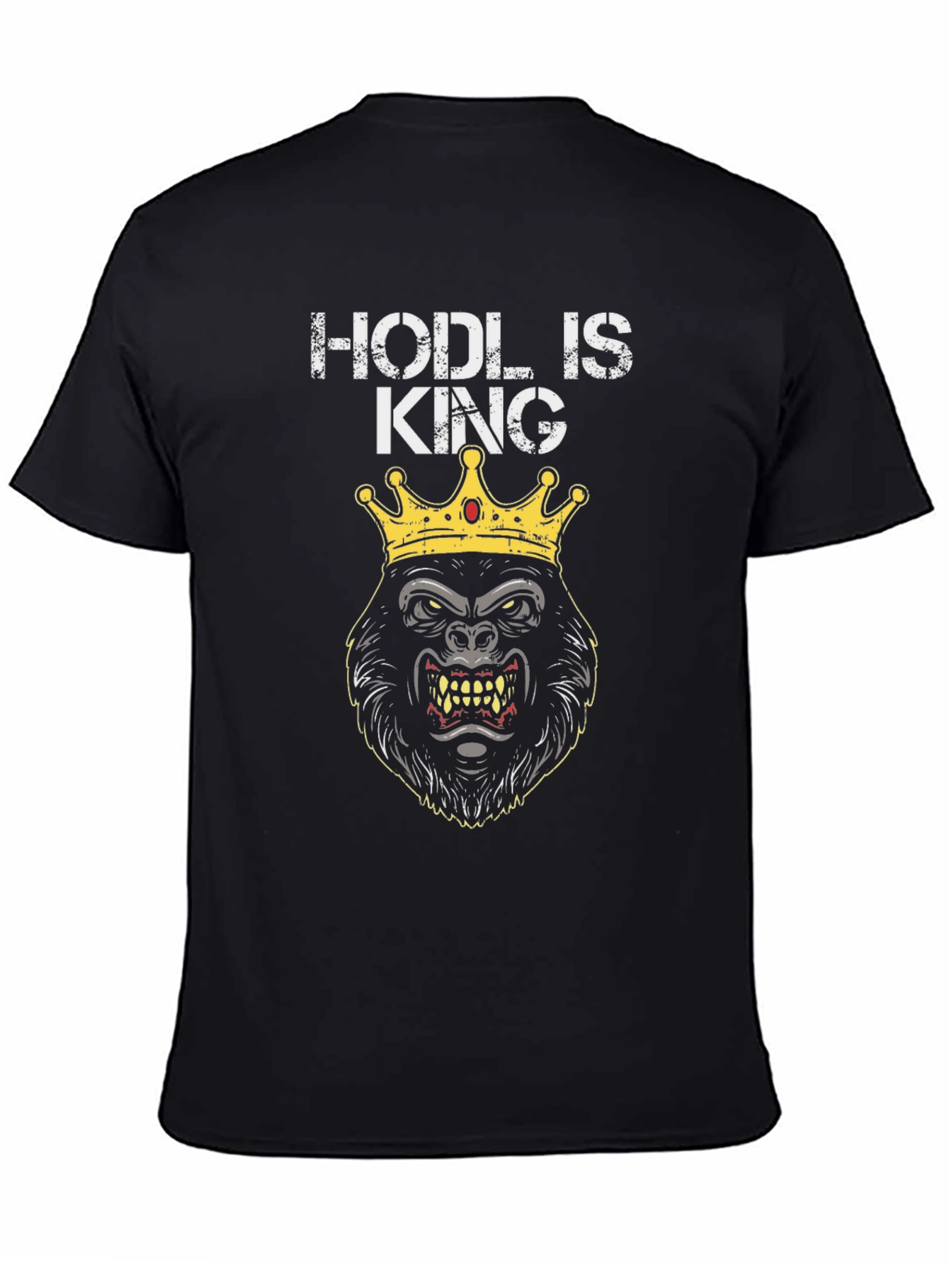 HODL IS KING Gorilla Crown T-Shirt - Crypto