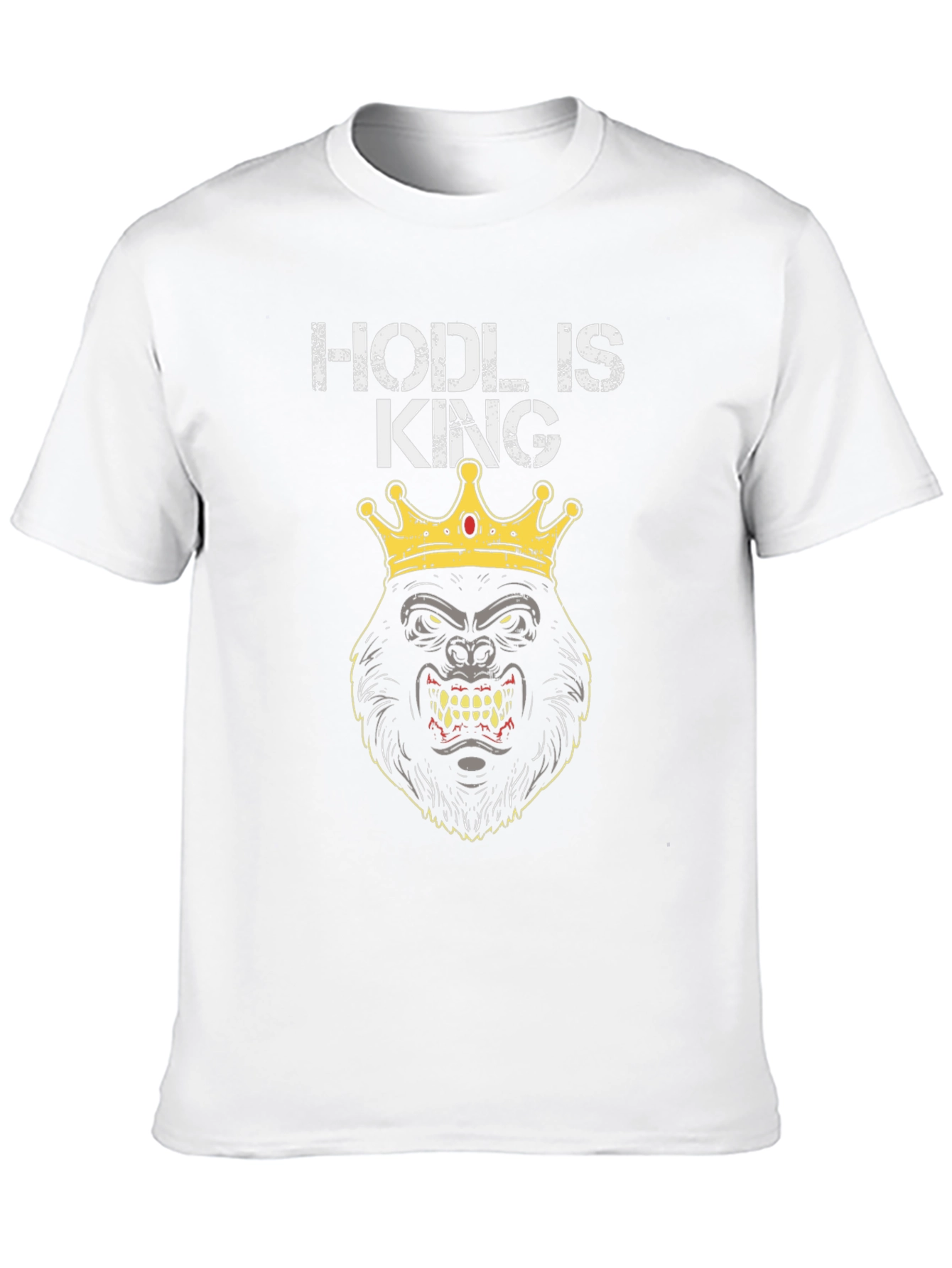 HODL IS KING Gorilla Crown T-Shirt - Crypto