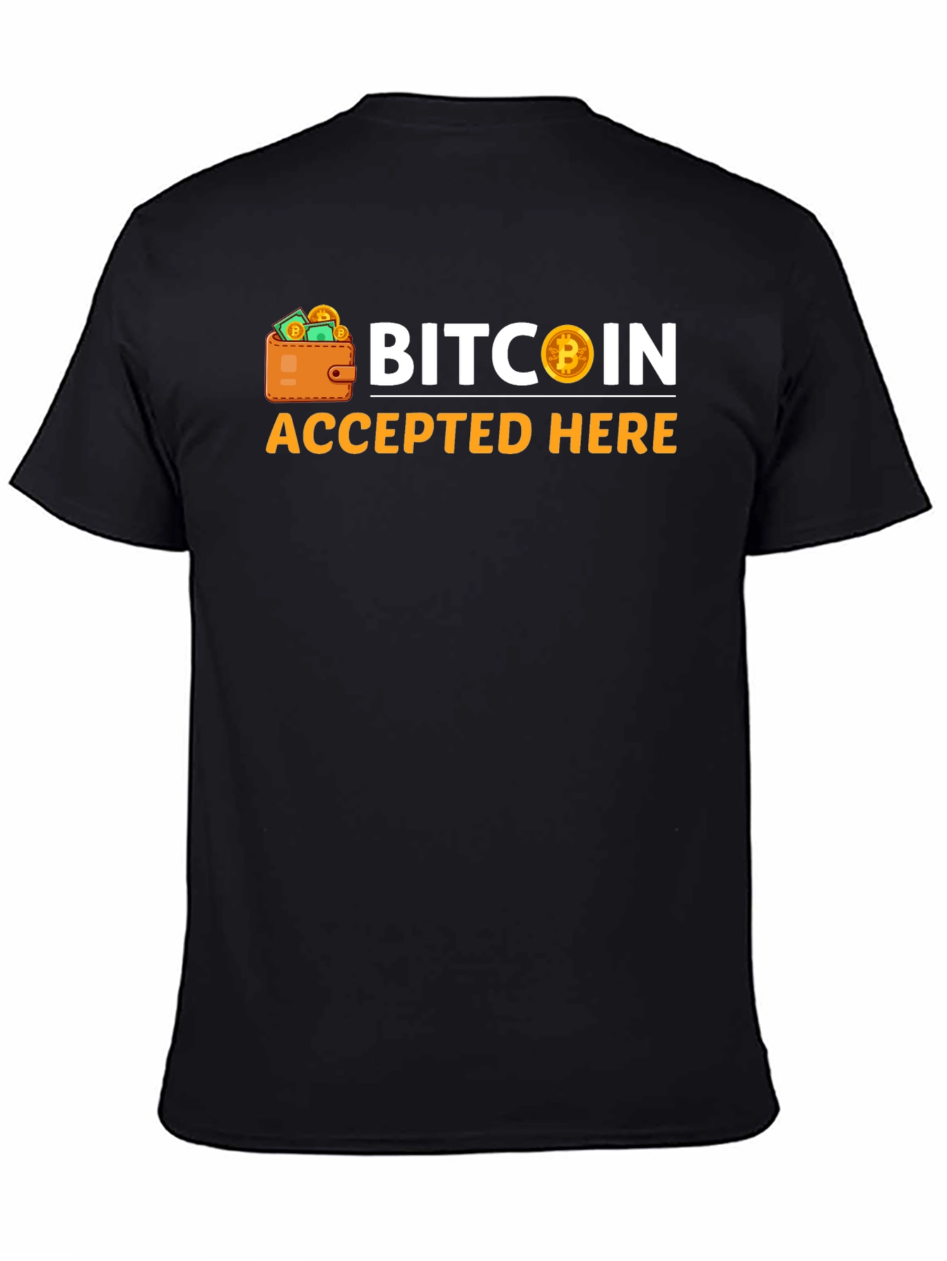 Bitcoin Accepted Here Black T-Shirt