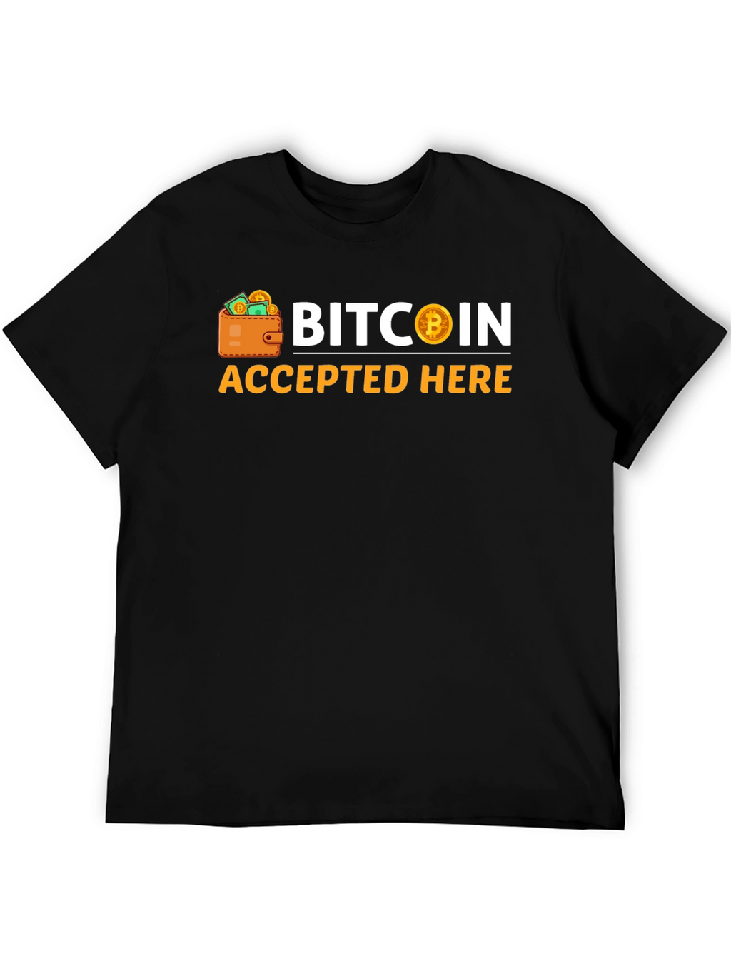 Bitcoin Accepted Here Black T-Shirt