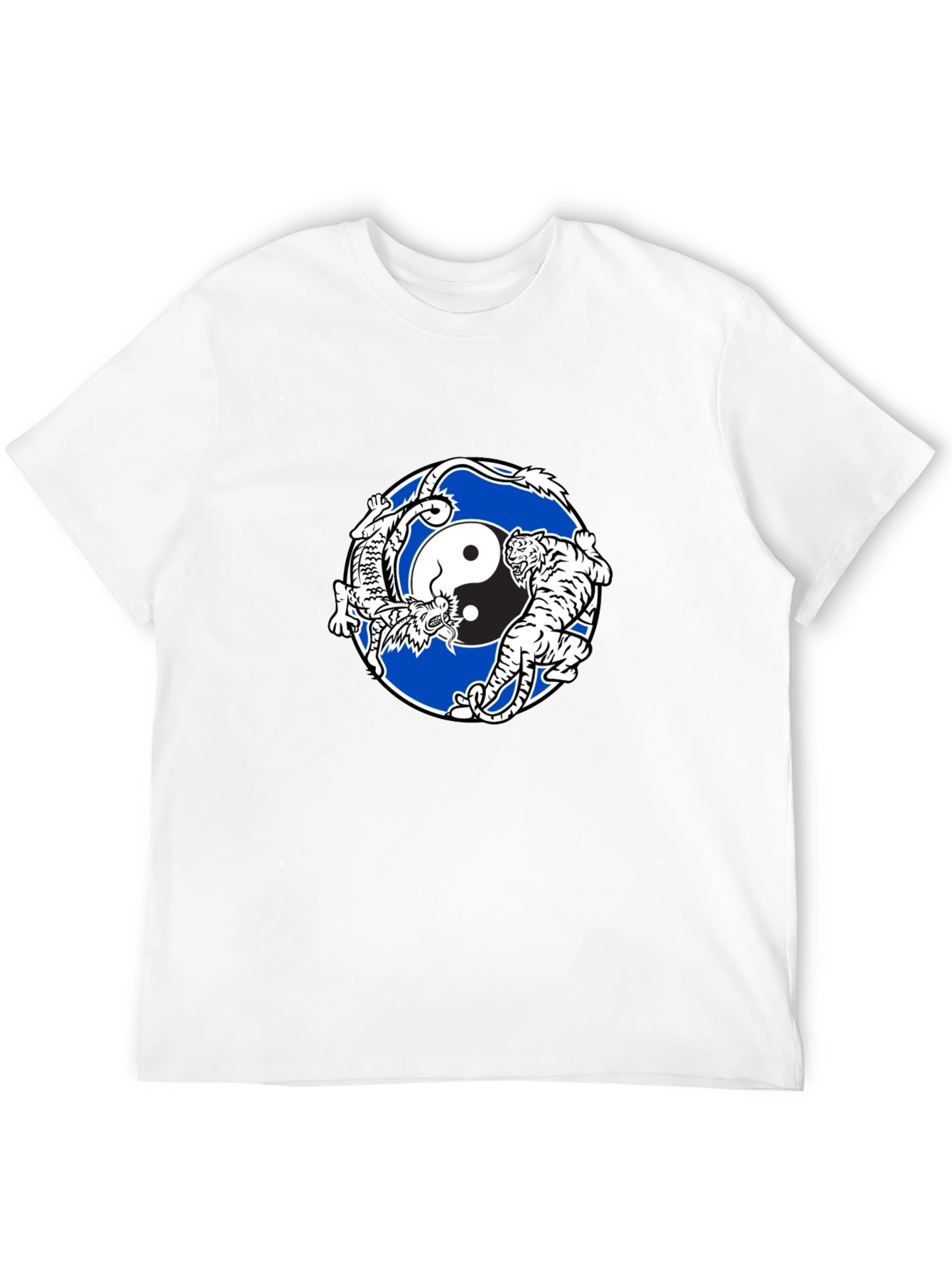 Yin Yang Dragon and Tiger Graphic Tee