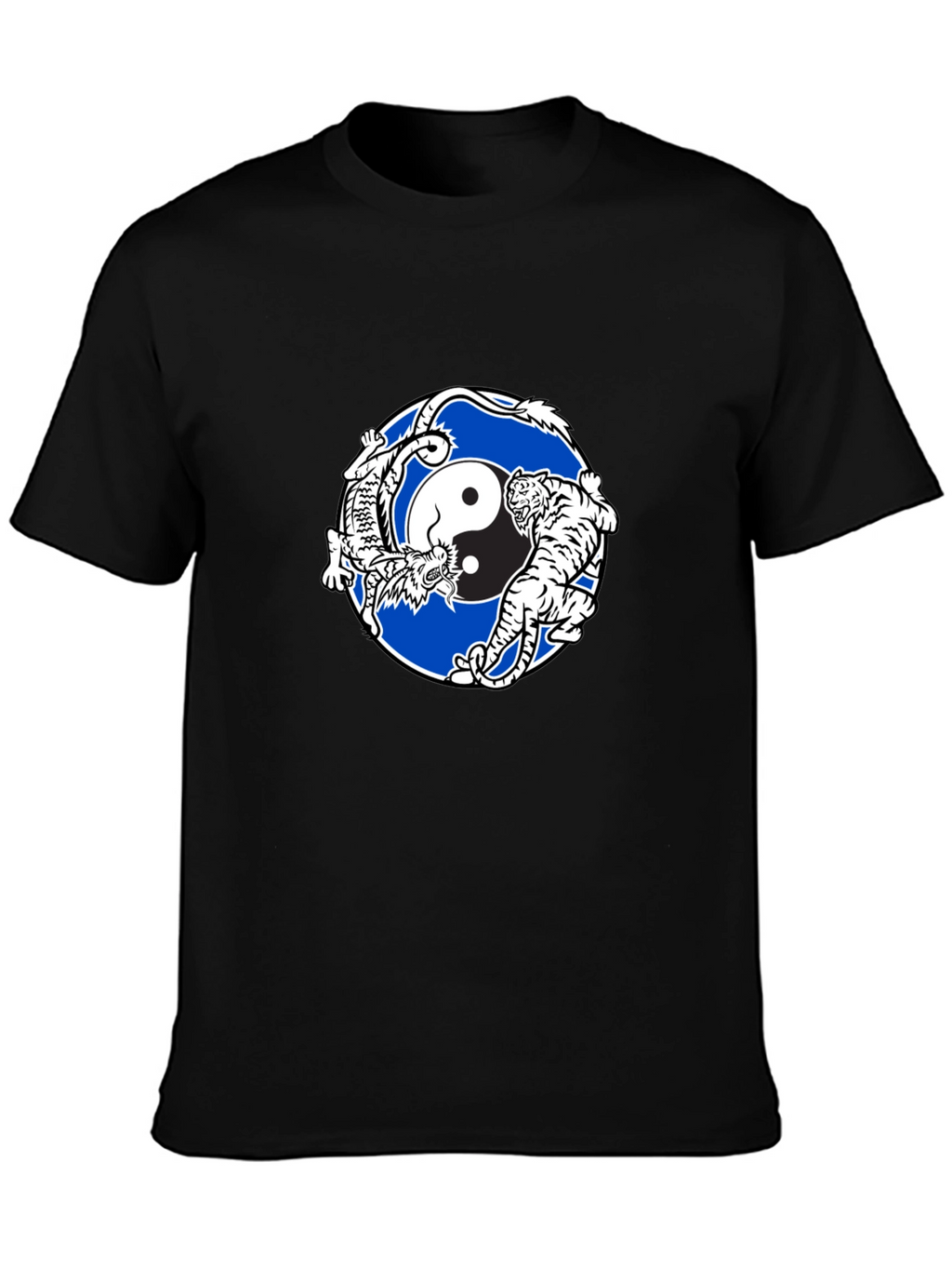 Yin Yang Dragon and Tiger Graphic Tee