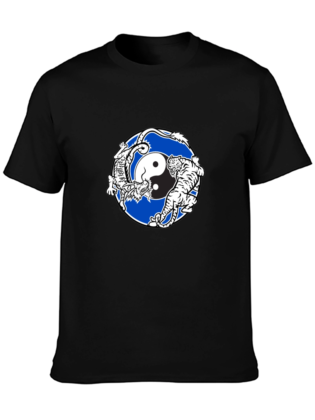 Yin Yang Dragon and Tiger Graphic Tee