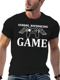 School Distancing Game Black T-Shirt