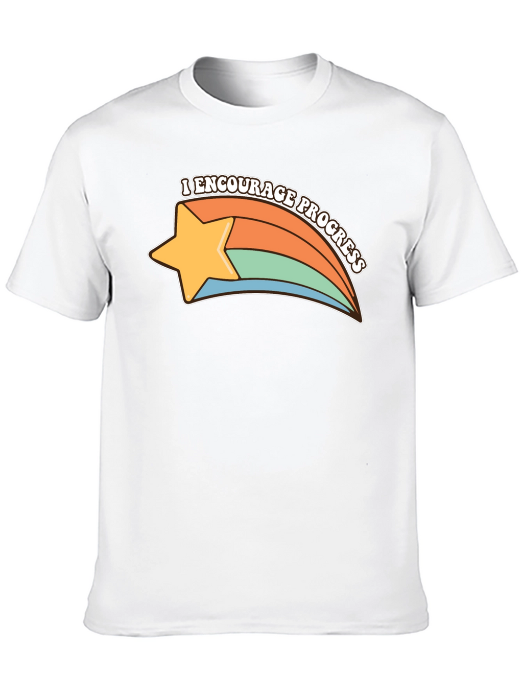 Encourage Progress Star T-Shirt - Retro Style