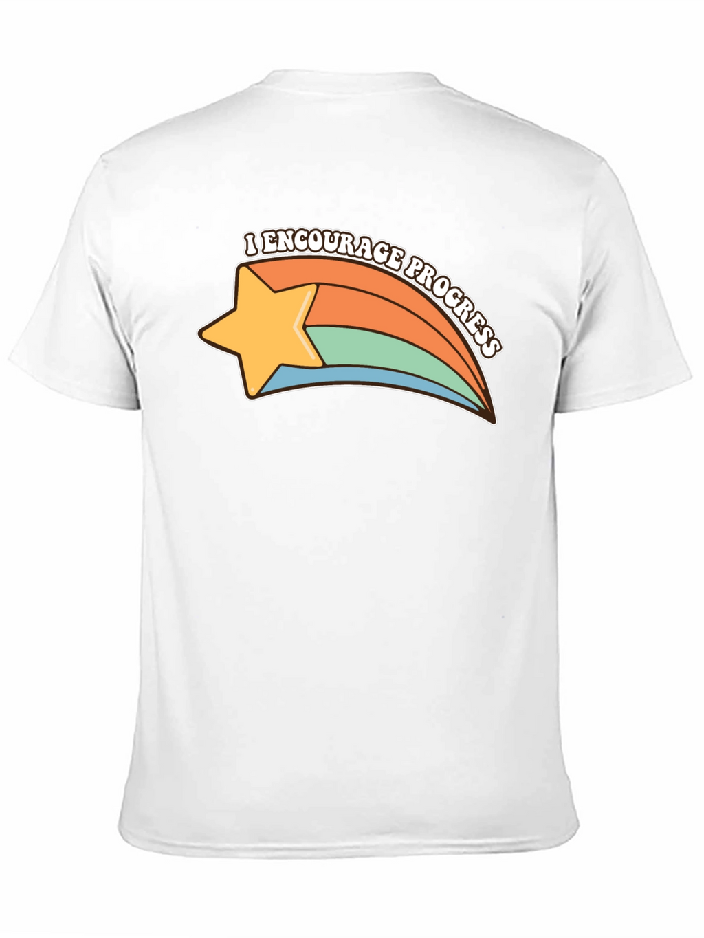 Encourage Progress Star T-Shirt - Retro Style