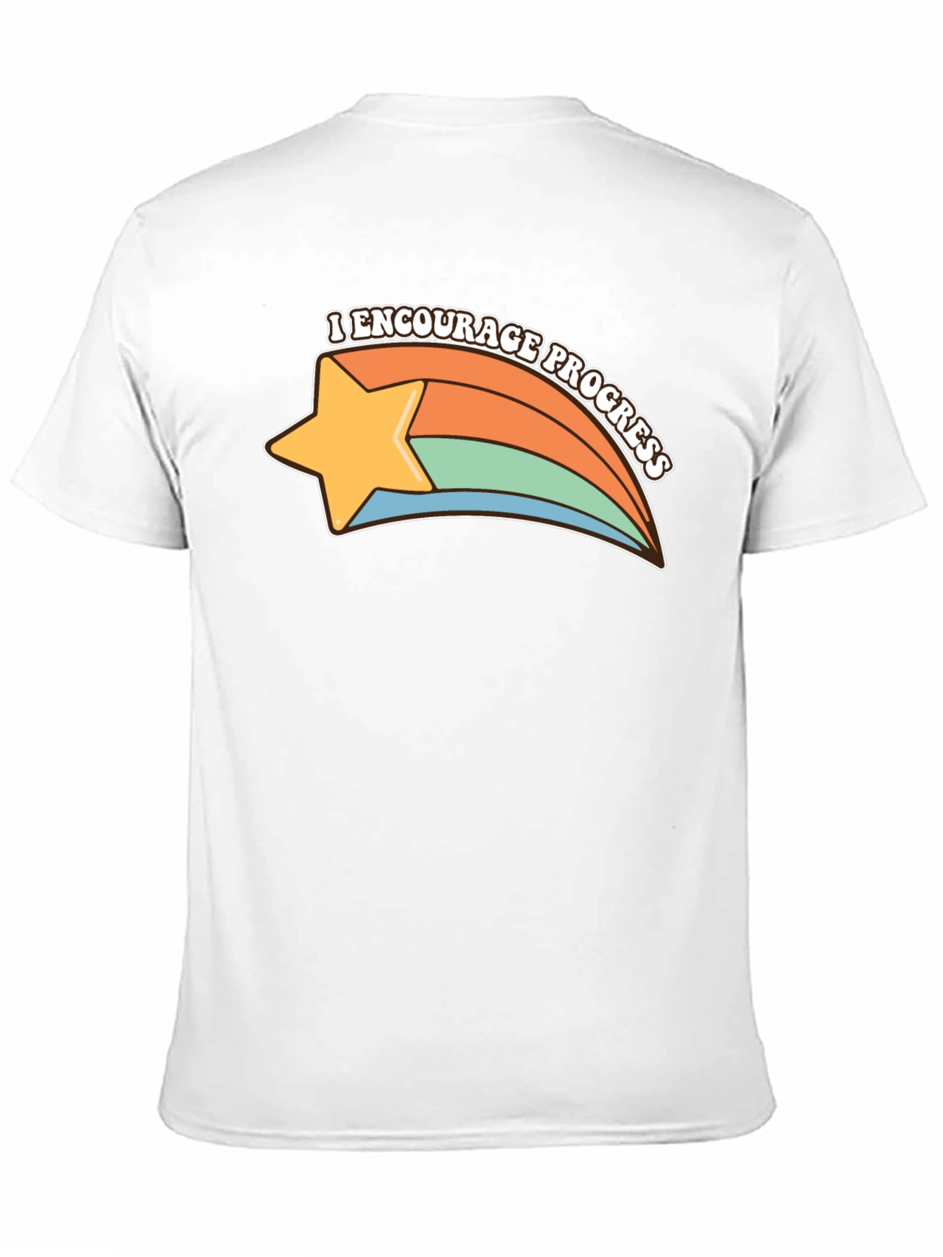 Encourage Progress Star T-Shirt - Retro Style