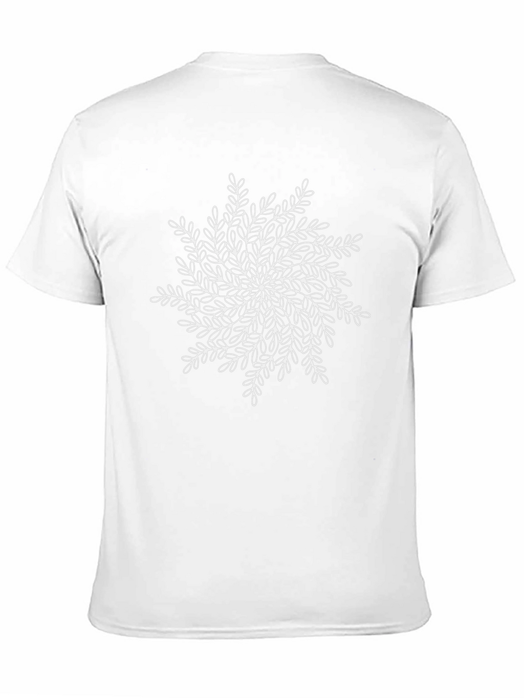 Black T-Shirt with Floral Mandala Design