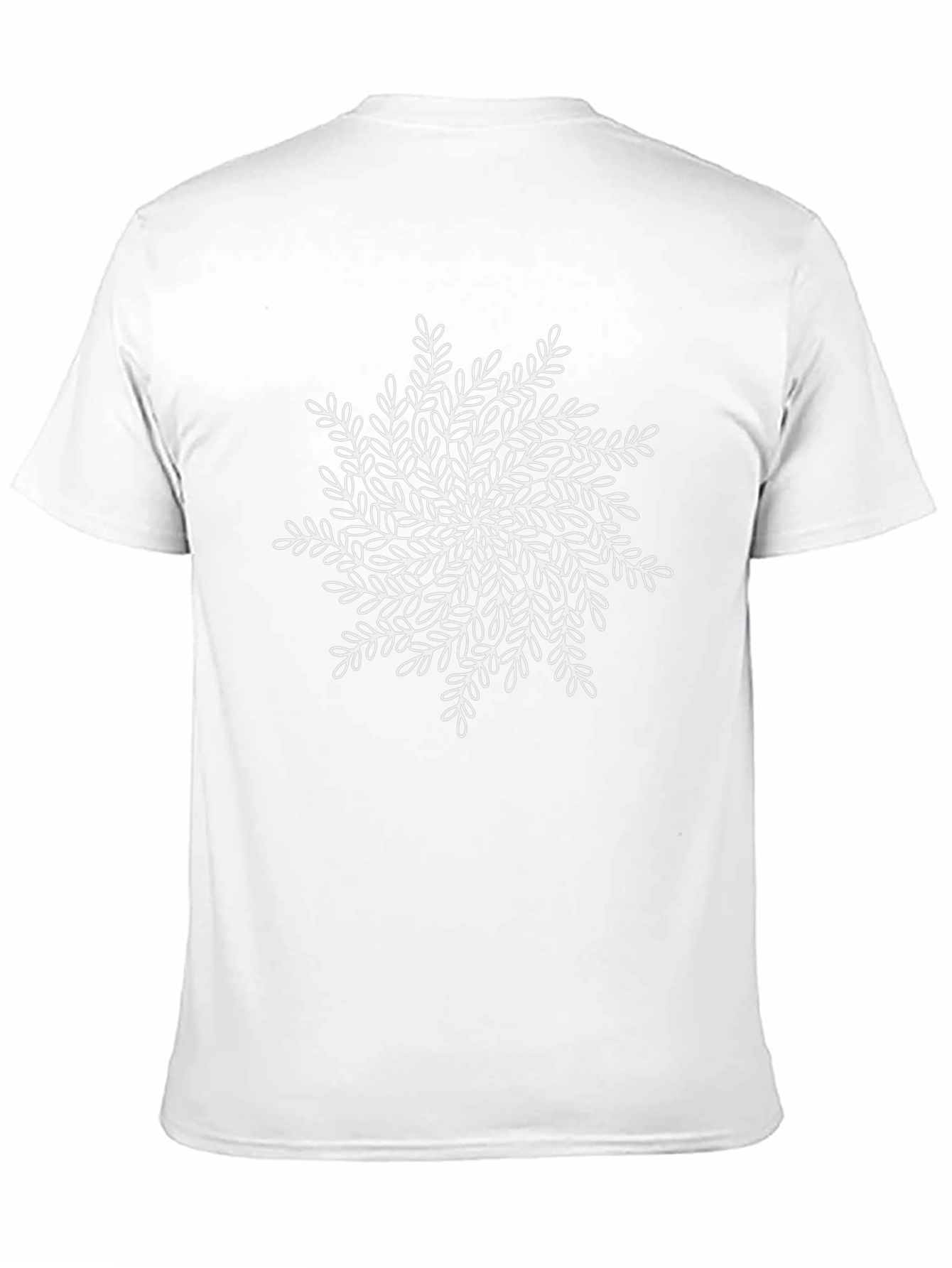 Black T-Shirt with Floral Mandala Design