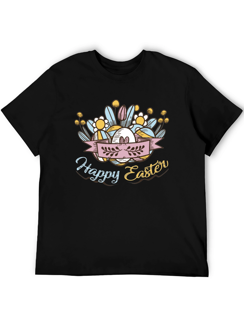 Happy Easter Black T-Shirt