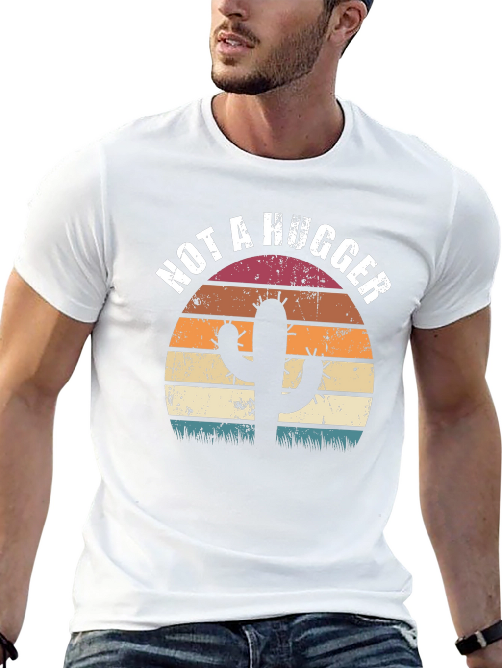 Not A Hugger Cactus Graphic Tee