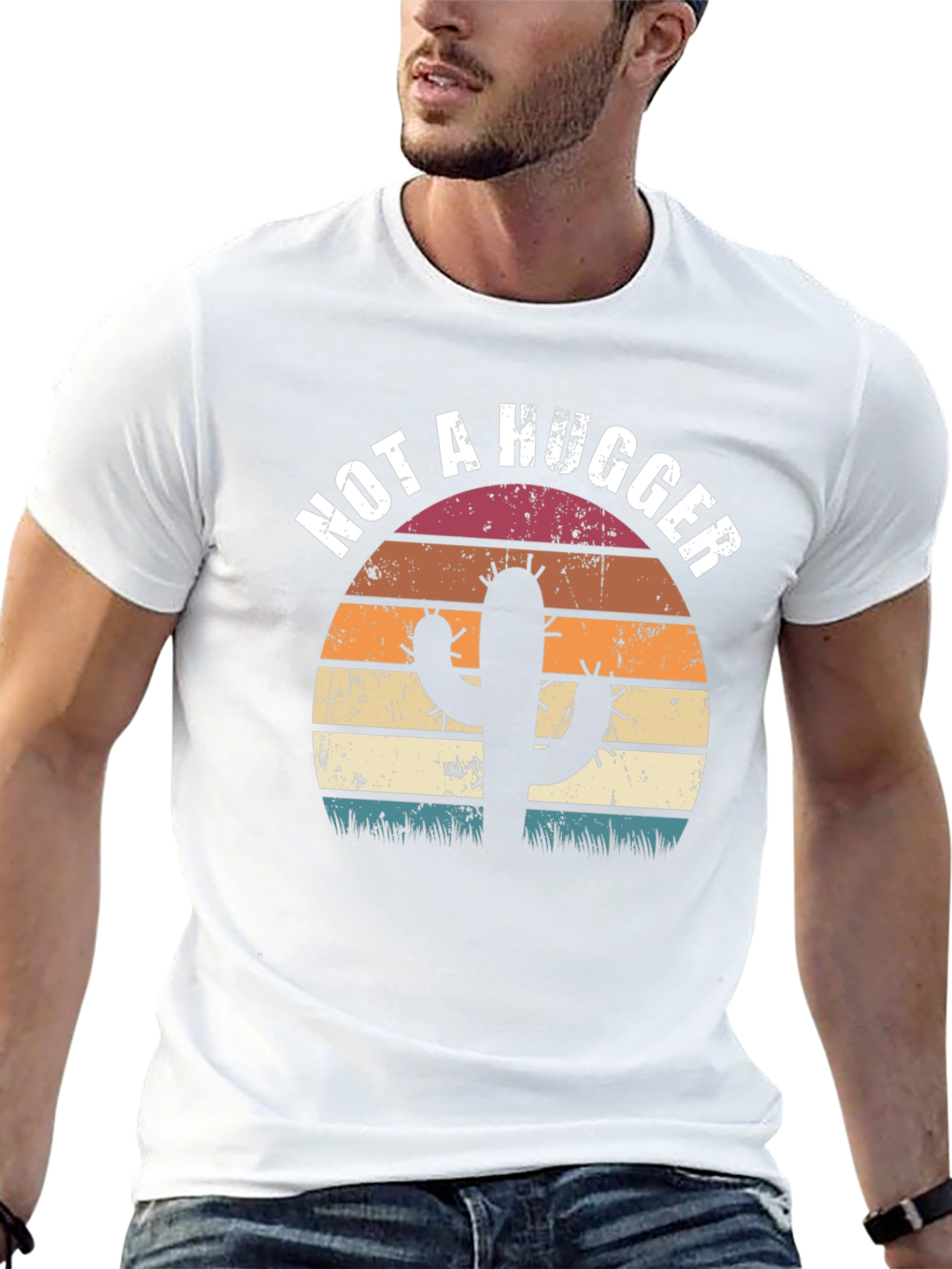 Not A Hugger Cactus Graphic Tee