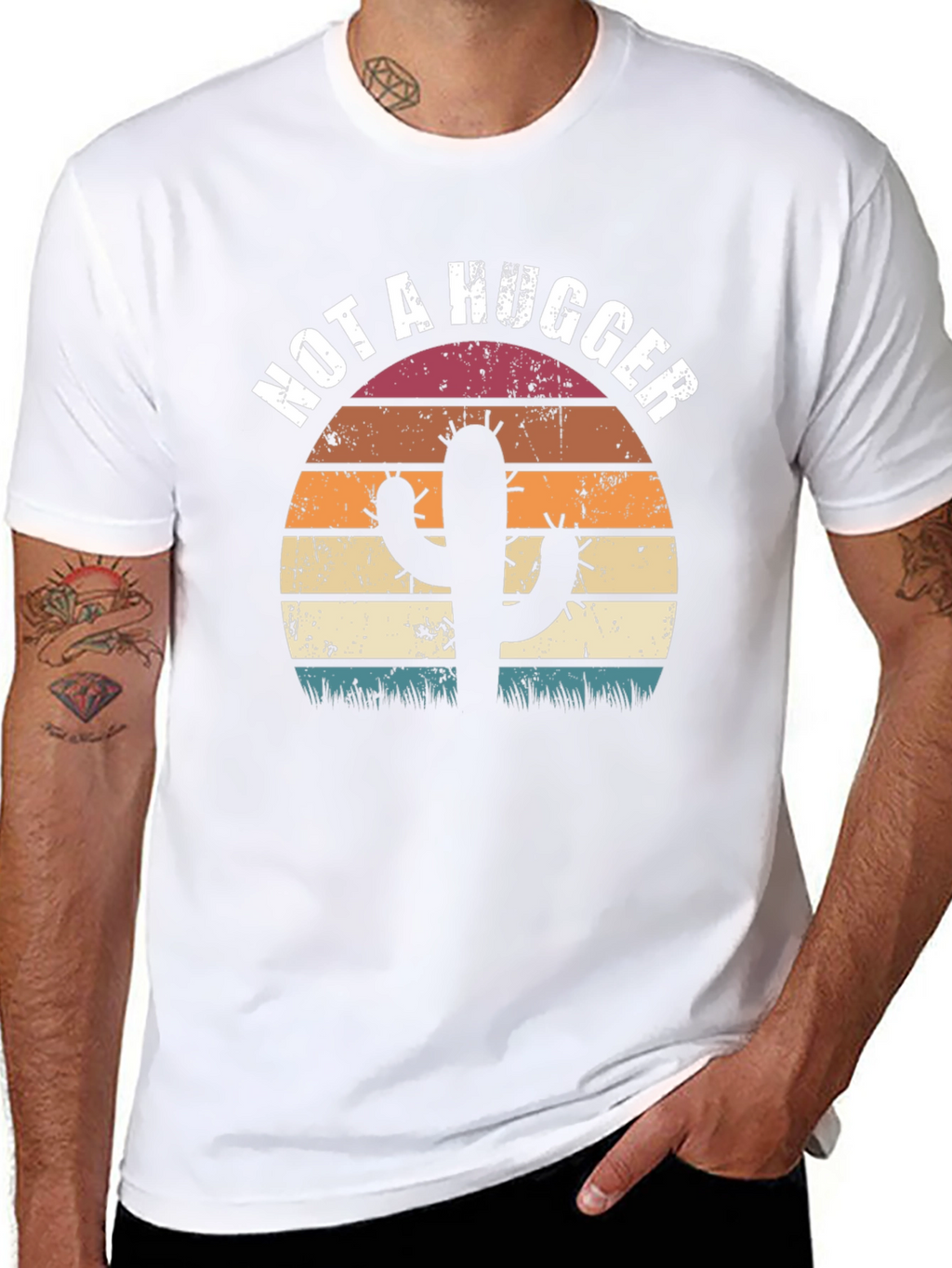 Not A Hugger Cactus Graphic Tee