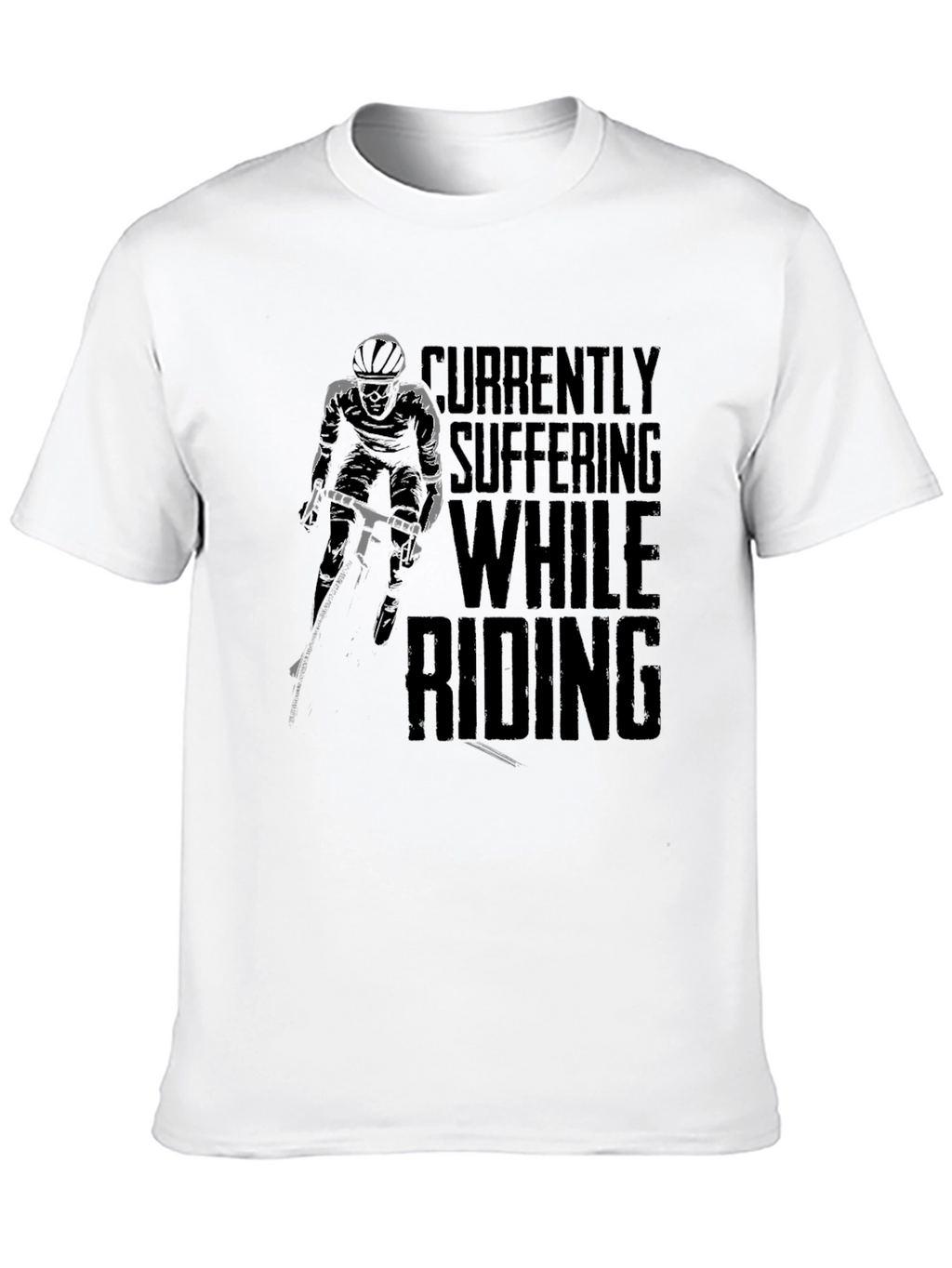 Currently Suffering While Riding Black Graphic Tee