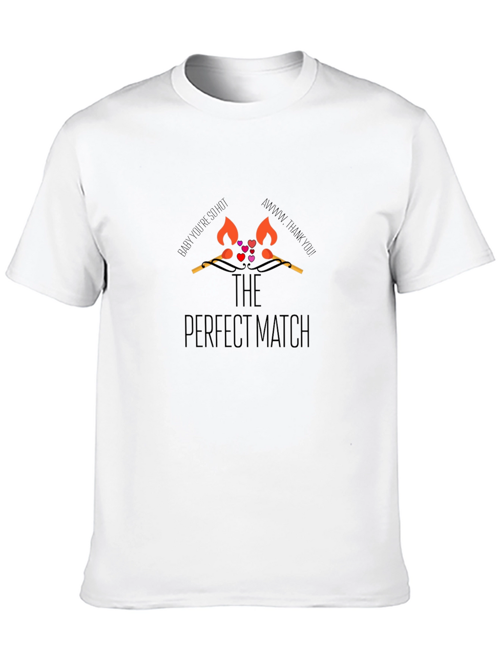 The Perfect Match Graphic Tee - Black Cotton Blend