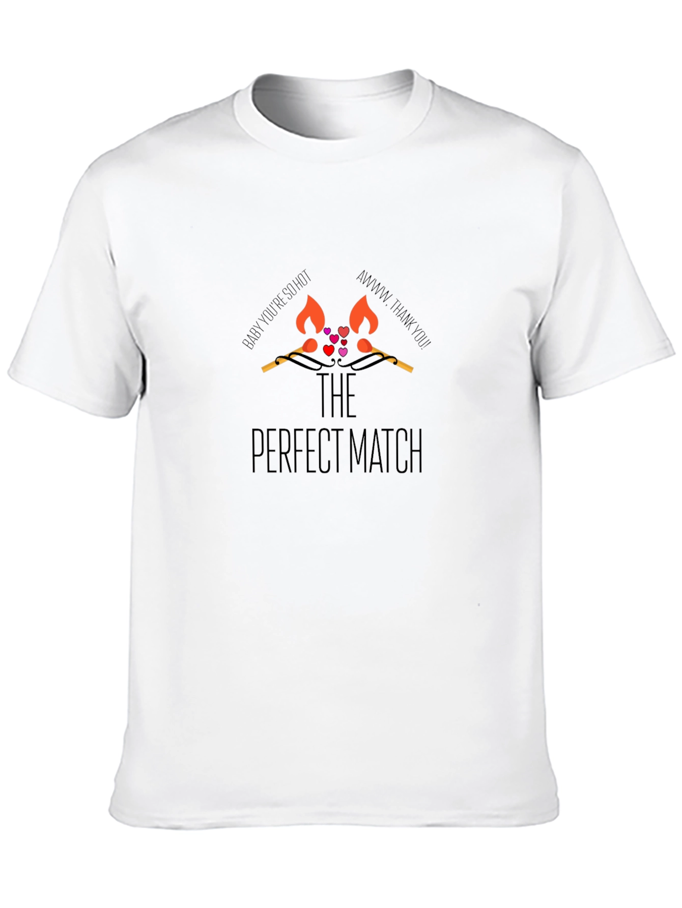 The Perfect Match Graphic Tee - Black Cotton Blend