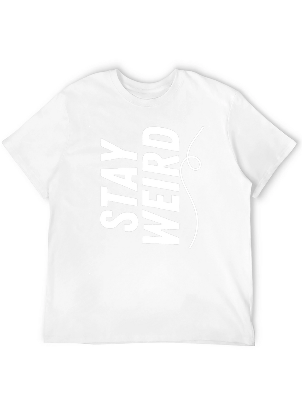 Stay Weird Graphic Tee - Black Crew Neck