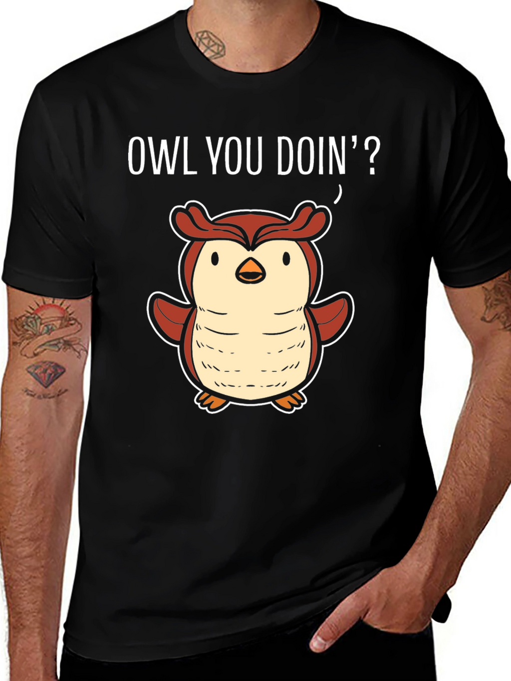 Funny Owl You Doin T-Shirt