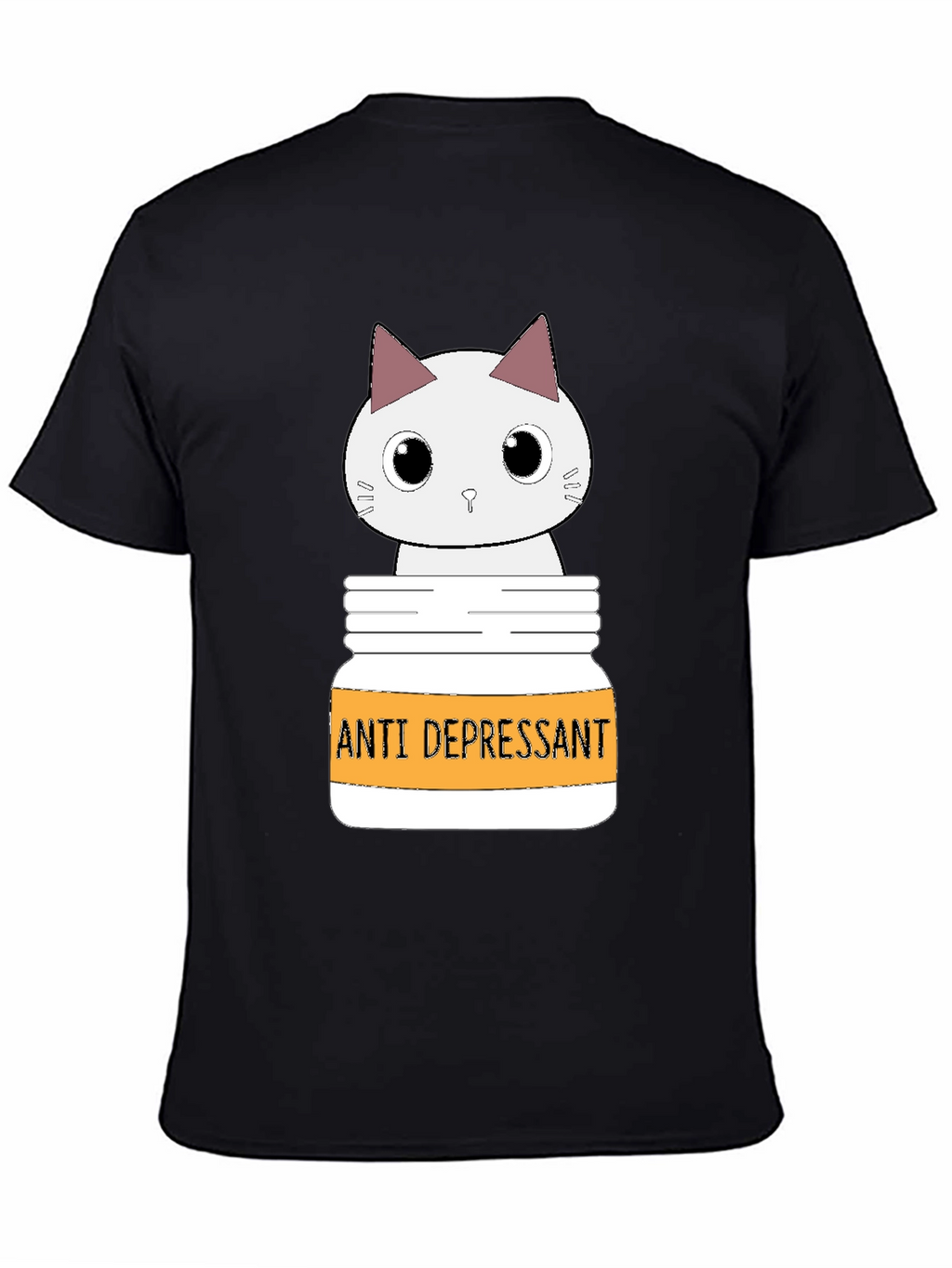 Cute Cat Anti-Depressant Graphic T-Shirt
