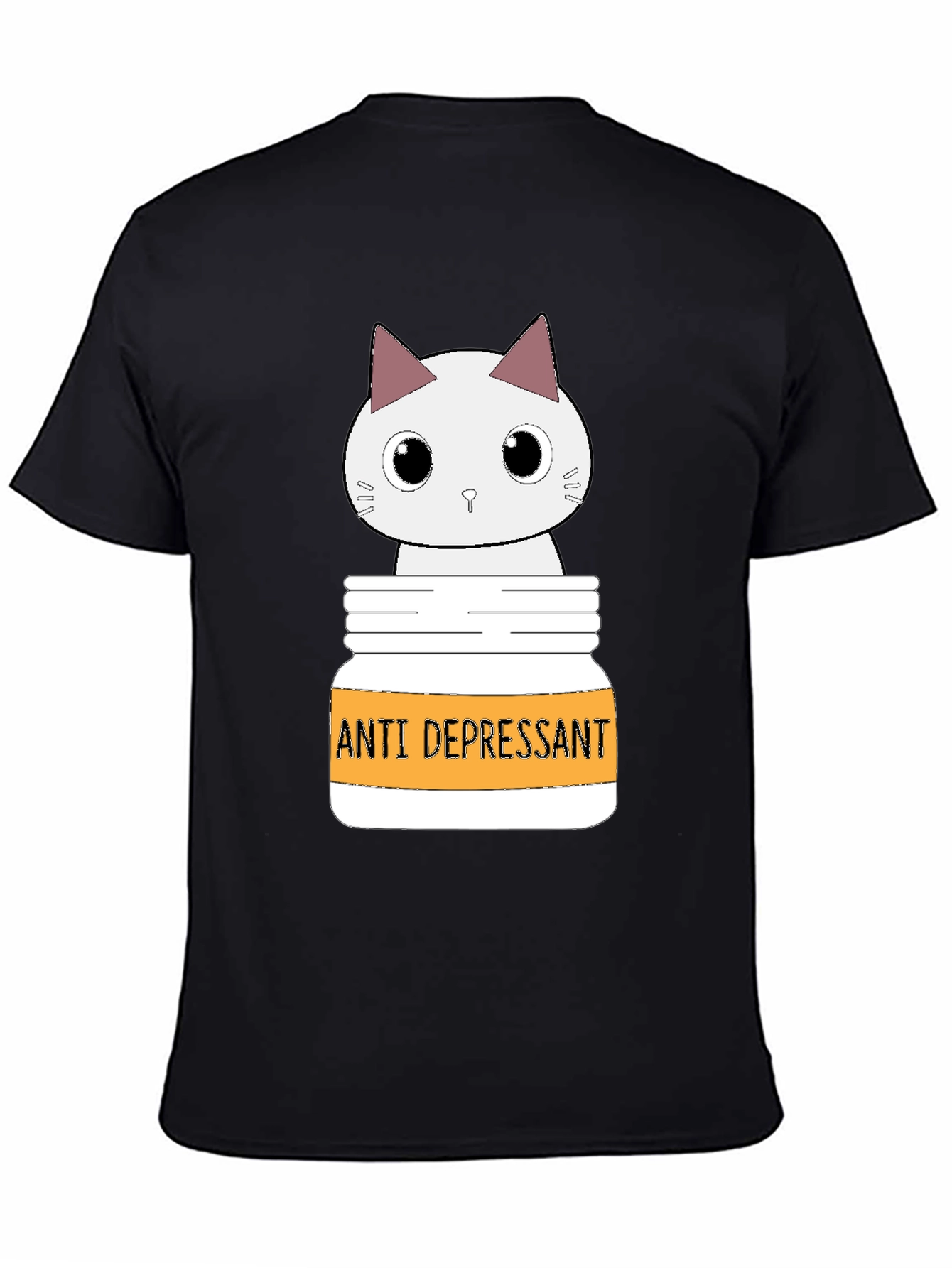Cute Cat Anti-Depressant Graphic T-Shirt
