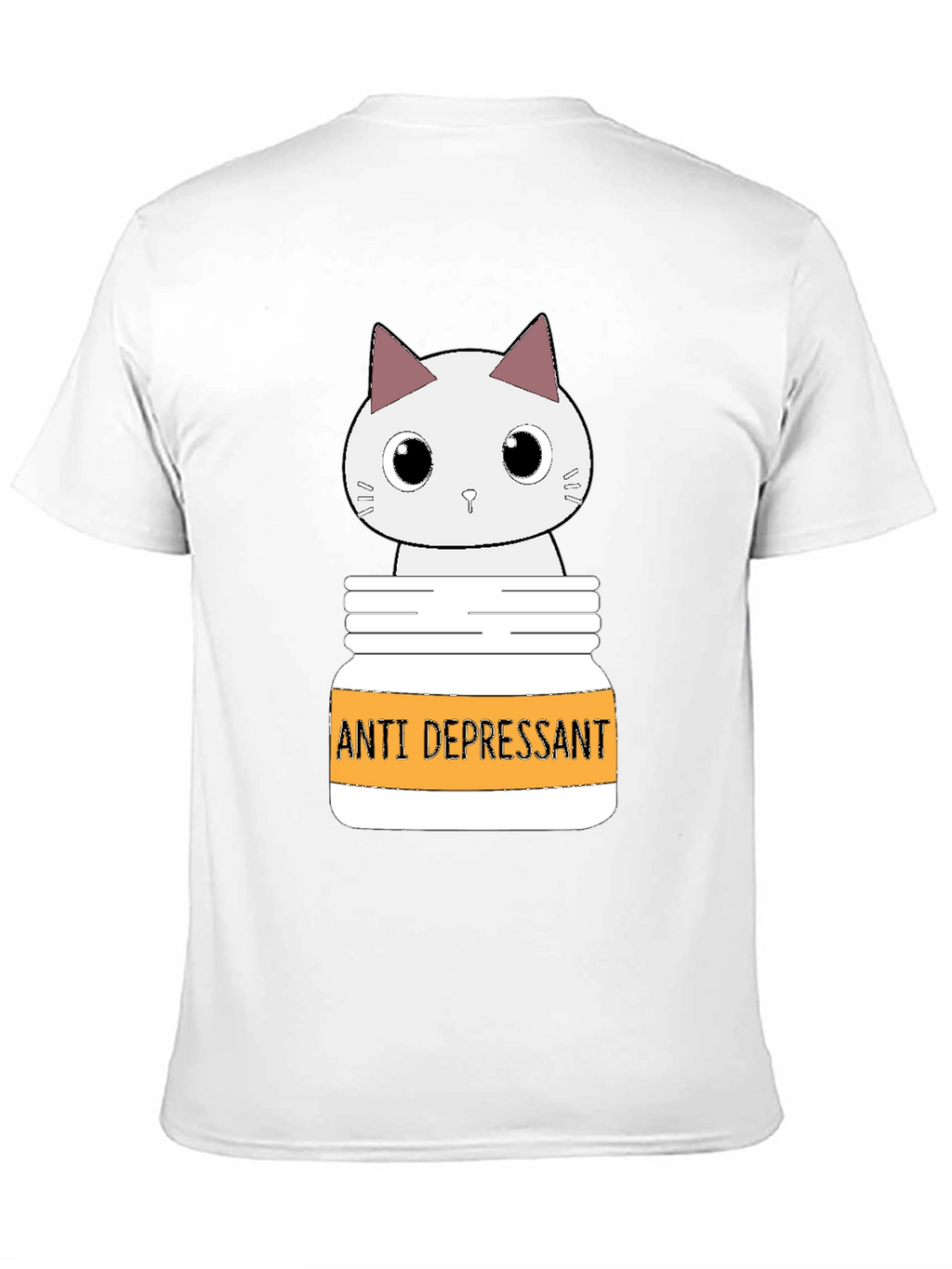 Cute Cat Anti-Depressant Graphic T-Shirt