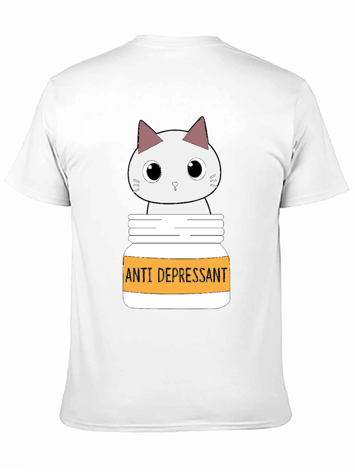 Cute Cat Anti-Depressant Graphic T-Shirt