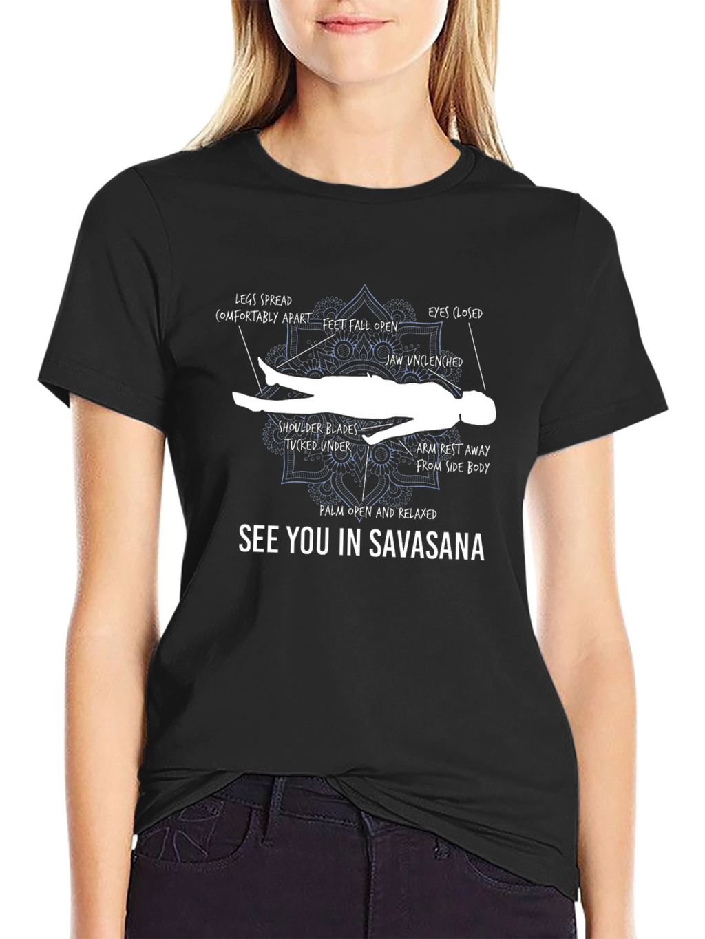 Savasana Pose T-Shirt: Yoga Relaxation Tee