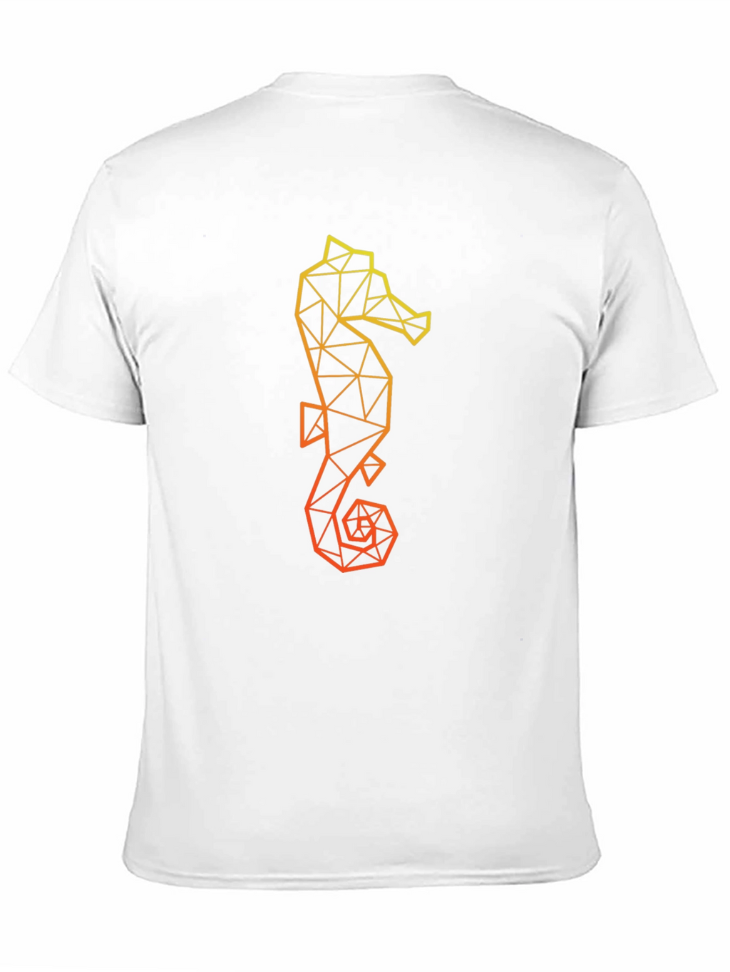 Geometric Seahorse Graphic Tee - Modern Art T-Shirt