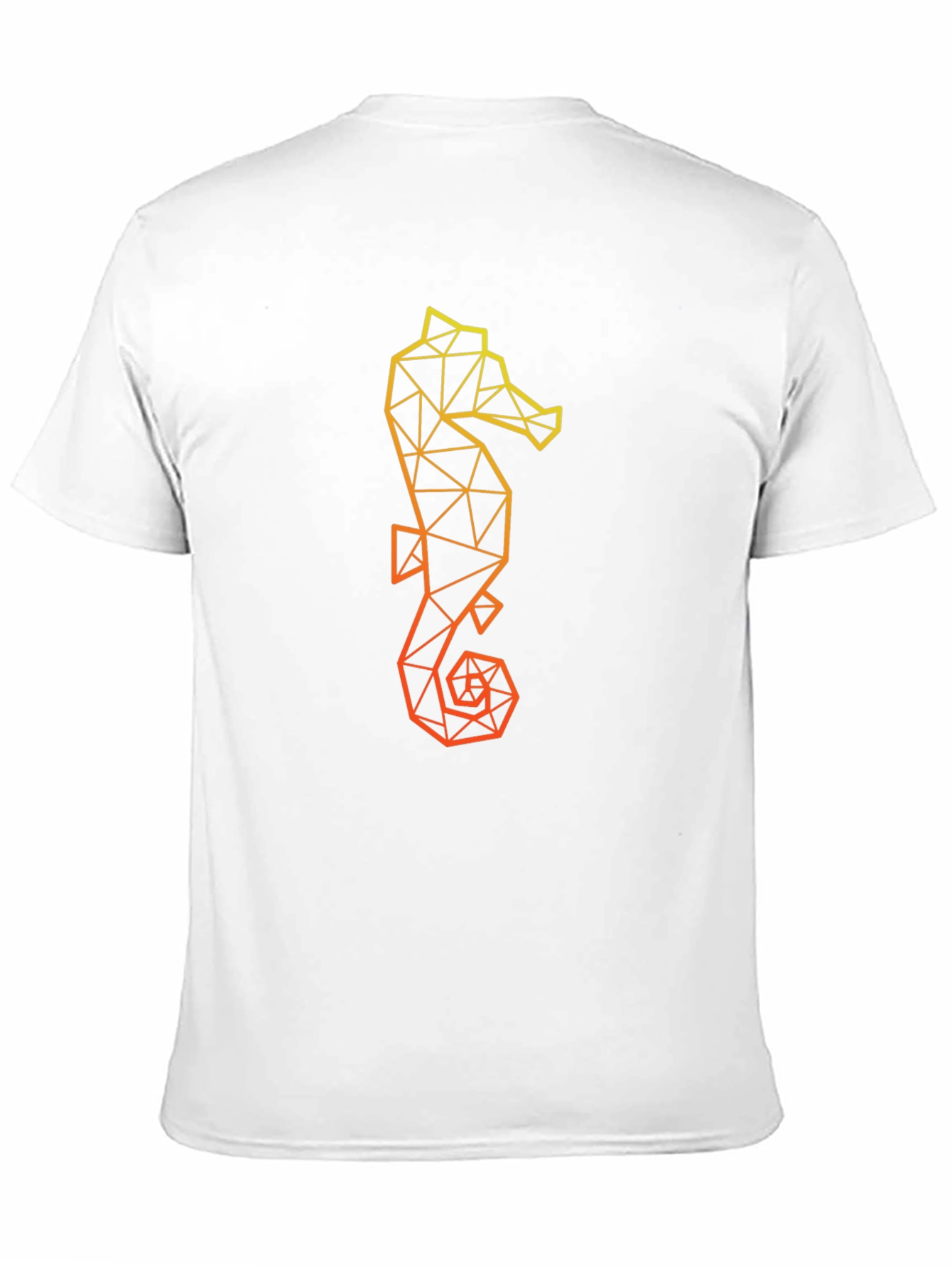 Geometric Seahorse Graphic Tee - Modern Art T-Shirt