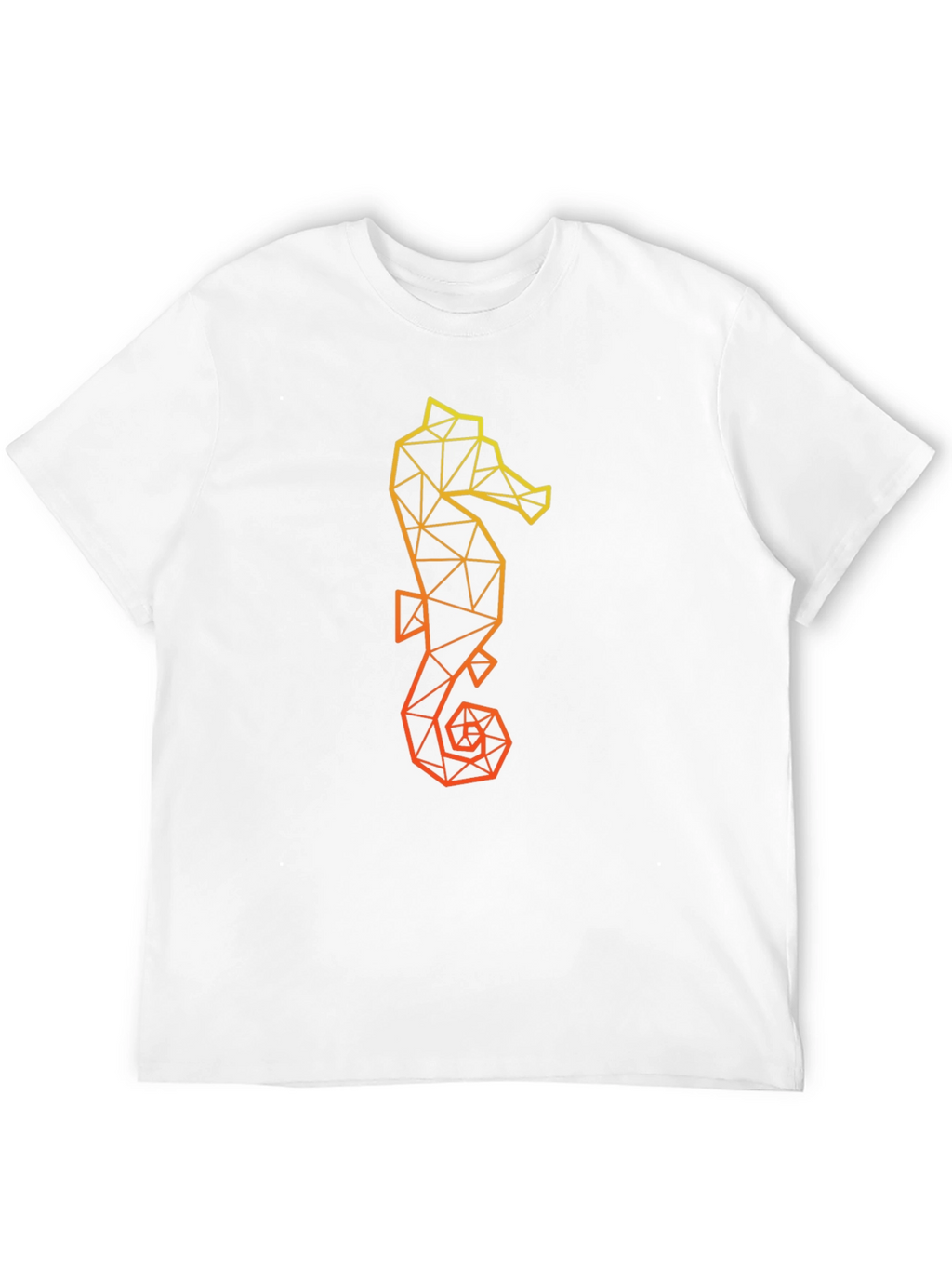 Geometric Seahorse Graphic Tee - Modern Art T-Shirt