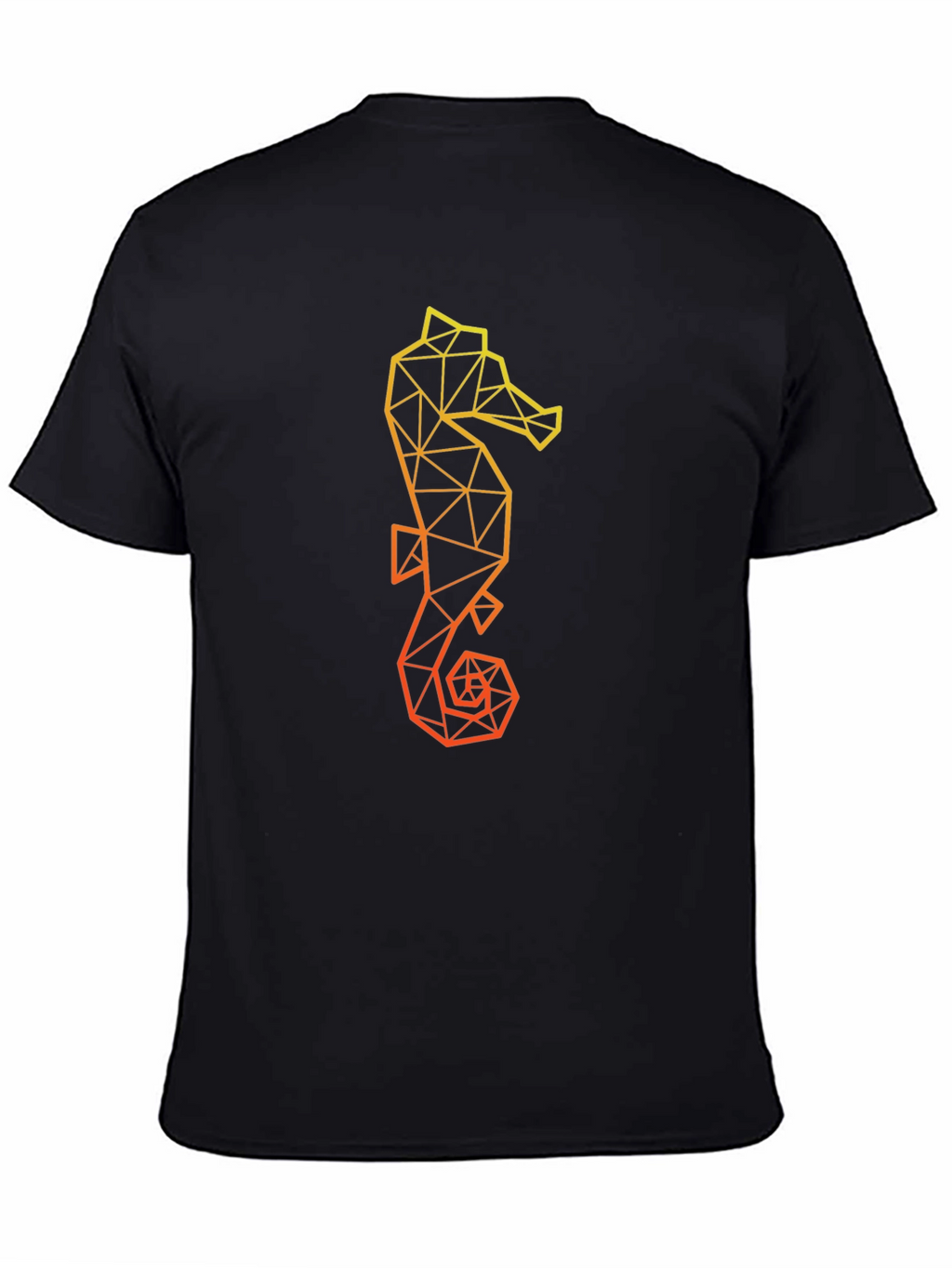 Geometric Seahorse Graphic Tee - Modern Art T-Shirt
