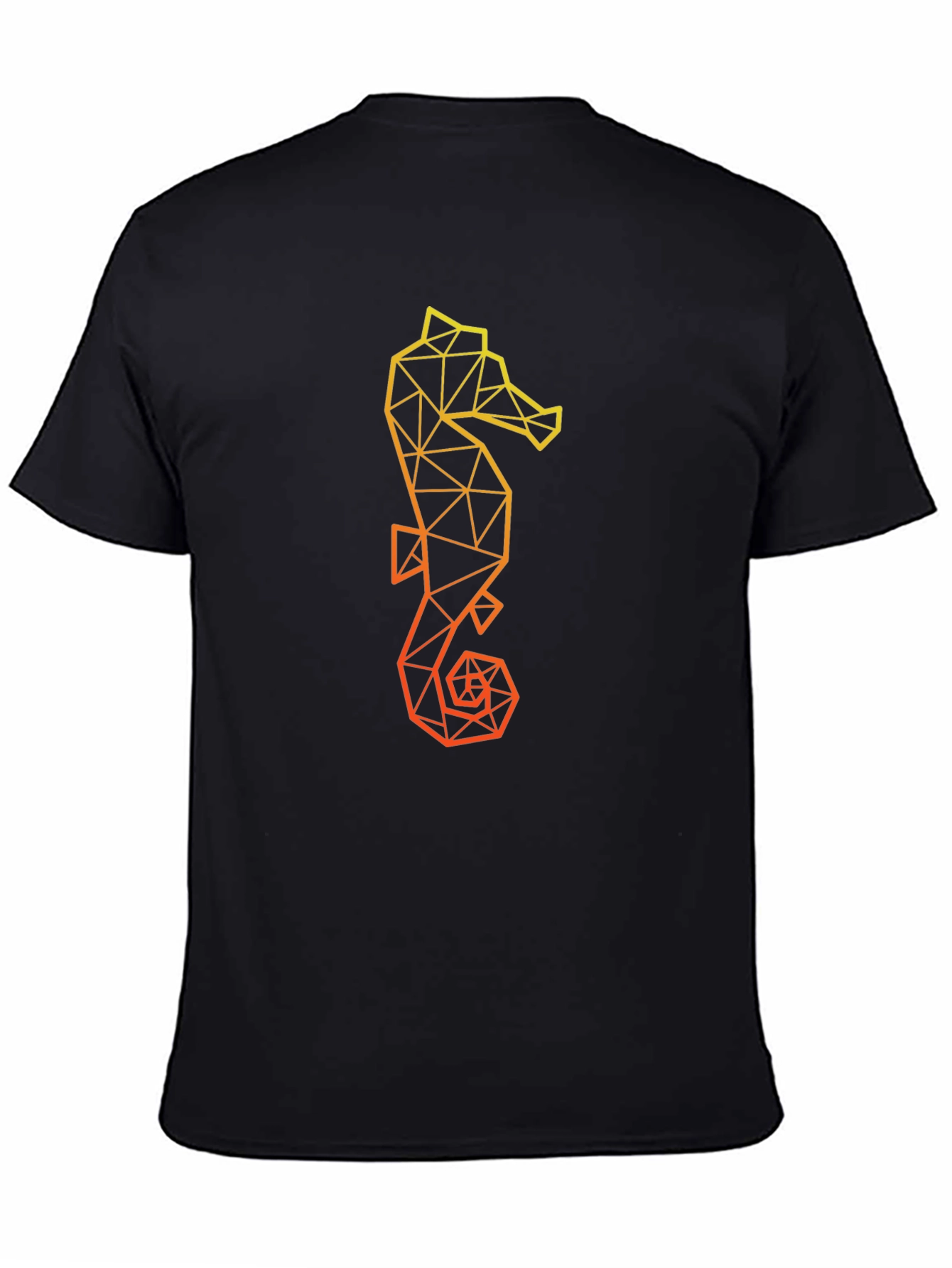 Geometric Seahorse Graphic Tee - Modern Art T-Shirt