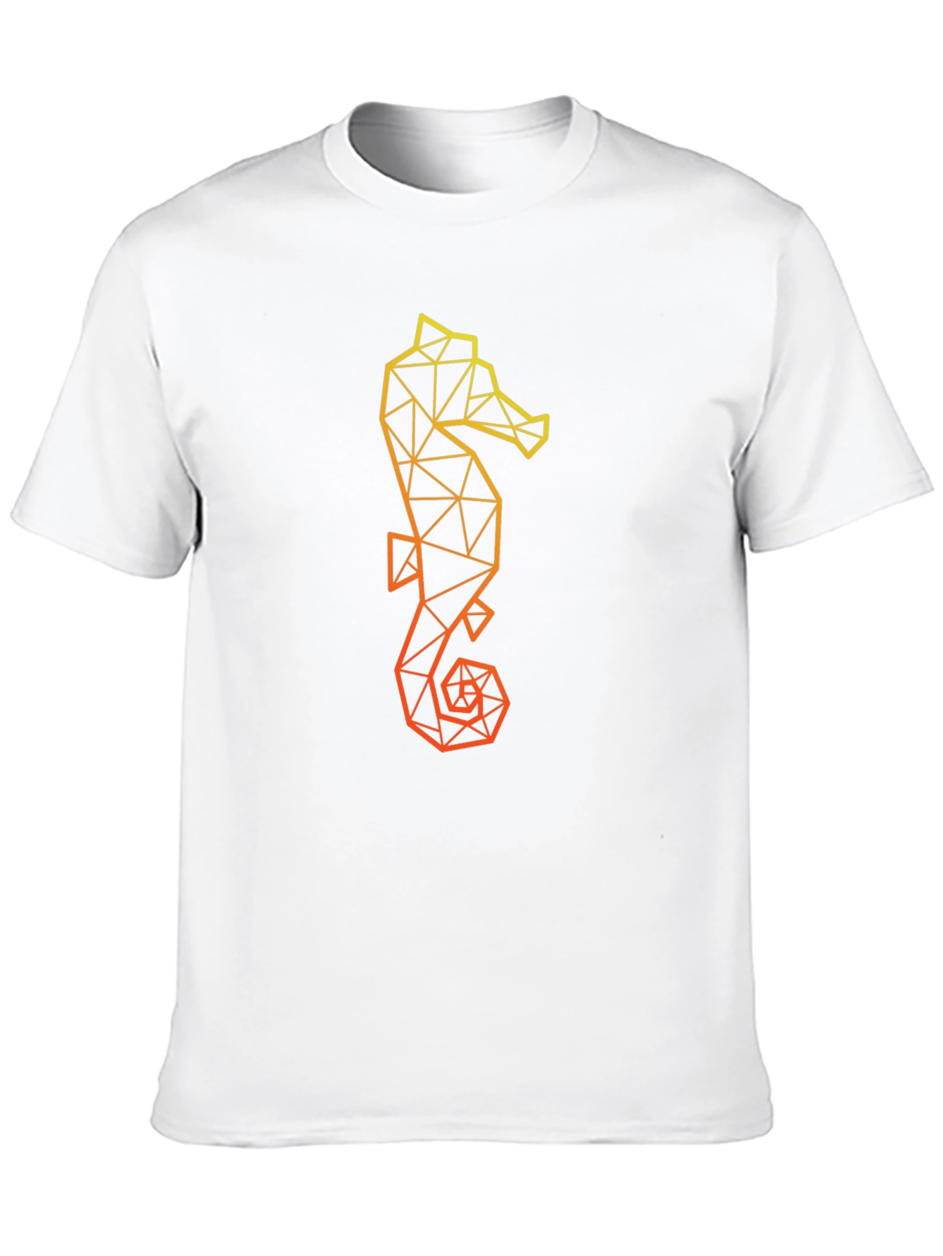 Geometric Seahorse Graphic Tee - Modern Art T-Shirt