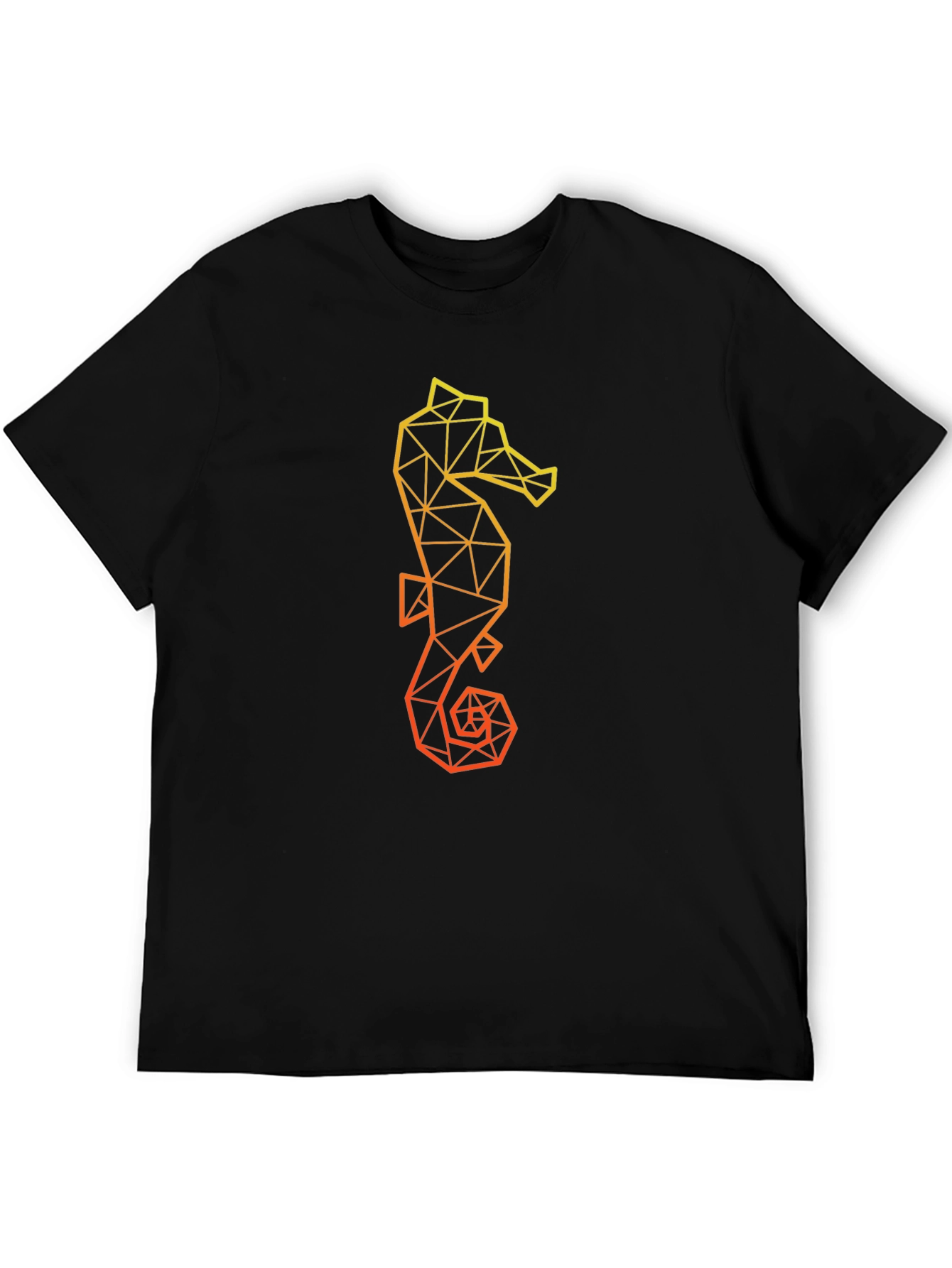 Geometric Seahorse Graphic Tee - Modern Art T-Shirt