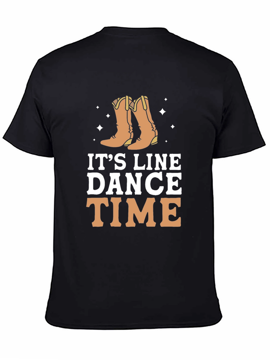 Its Line Dance Time Black T-Shirt