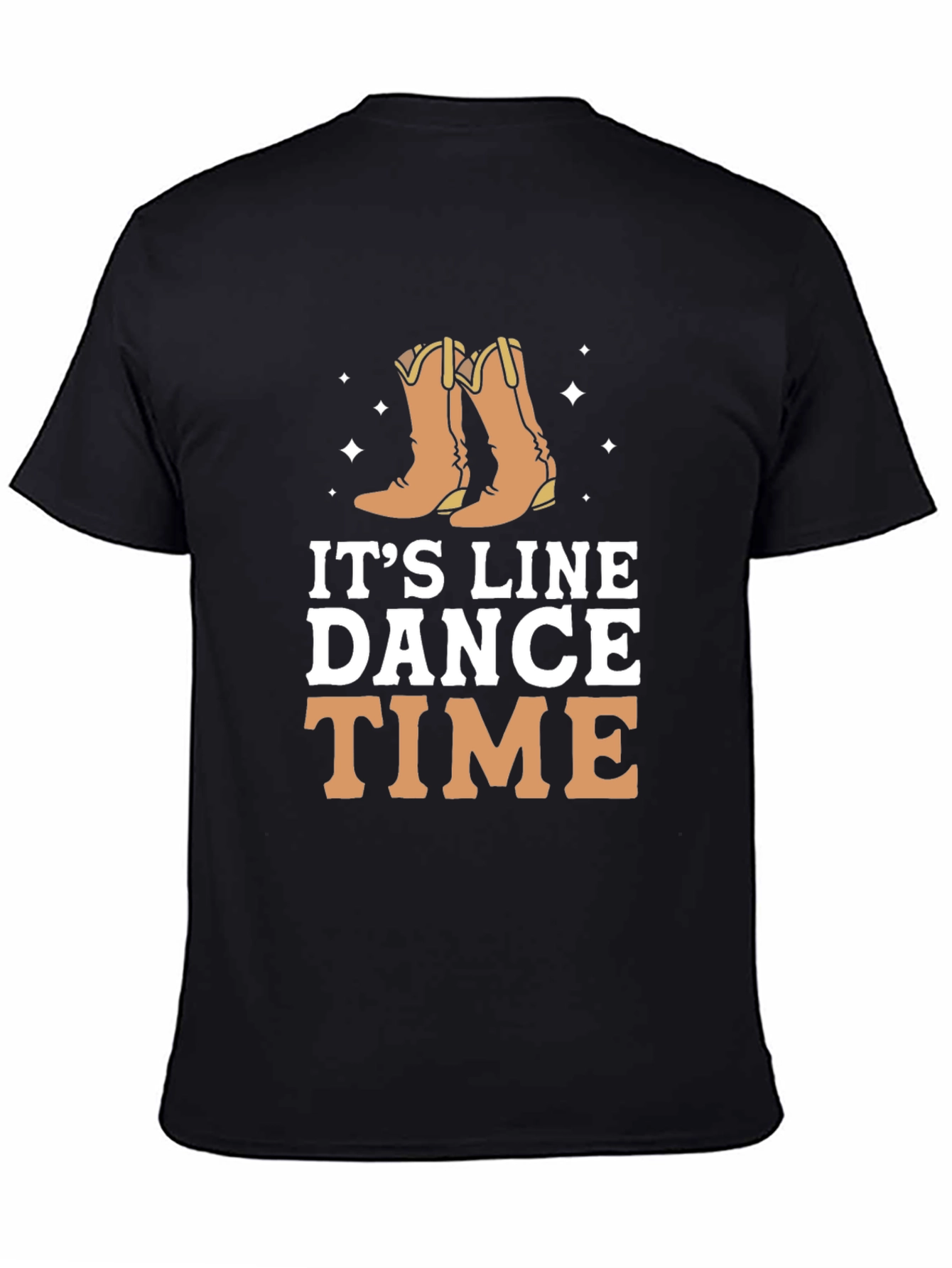 Its Line Dance Time Black T-Shirt