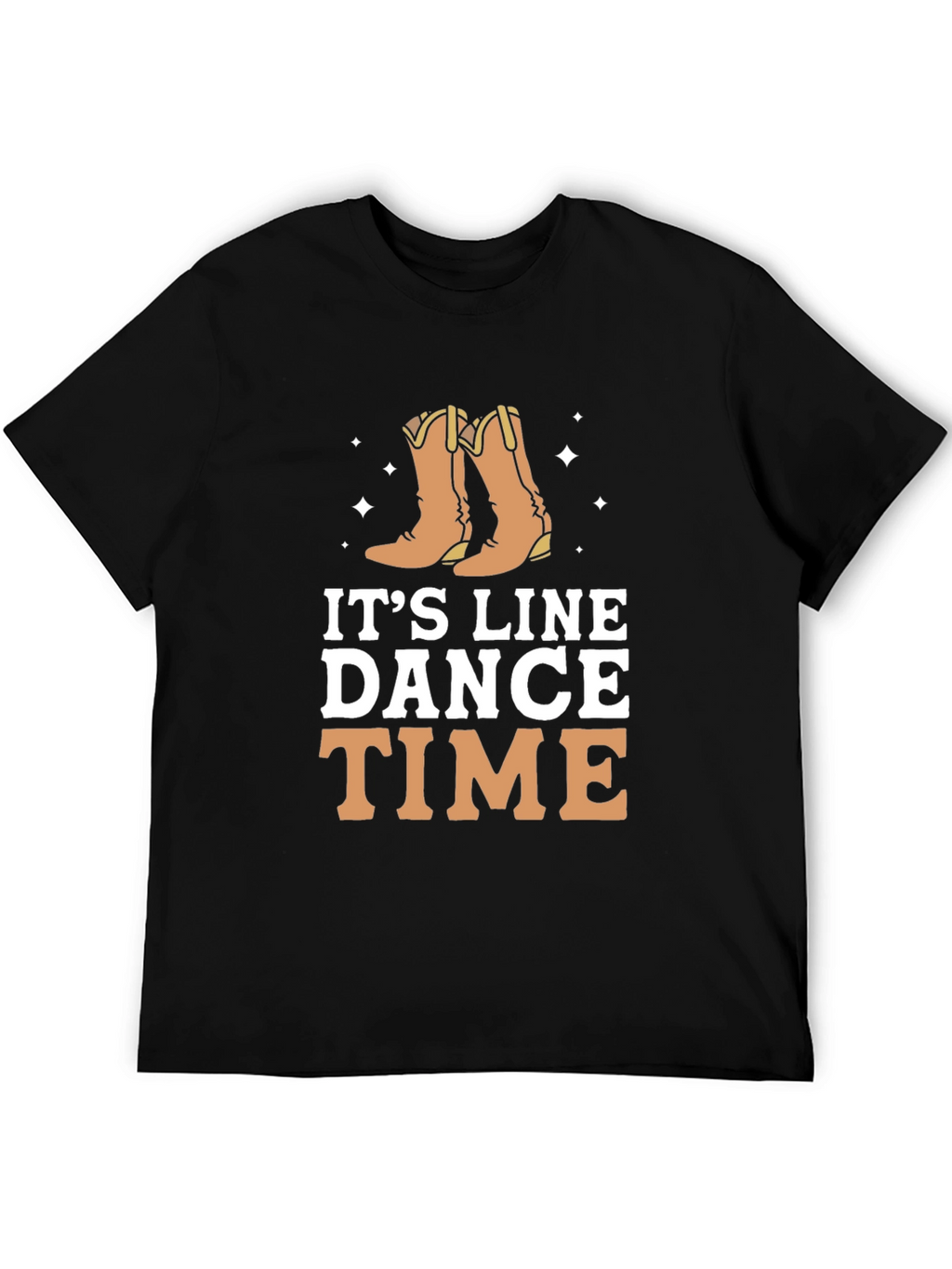 Its Line Dance Time Black T-Shirt