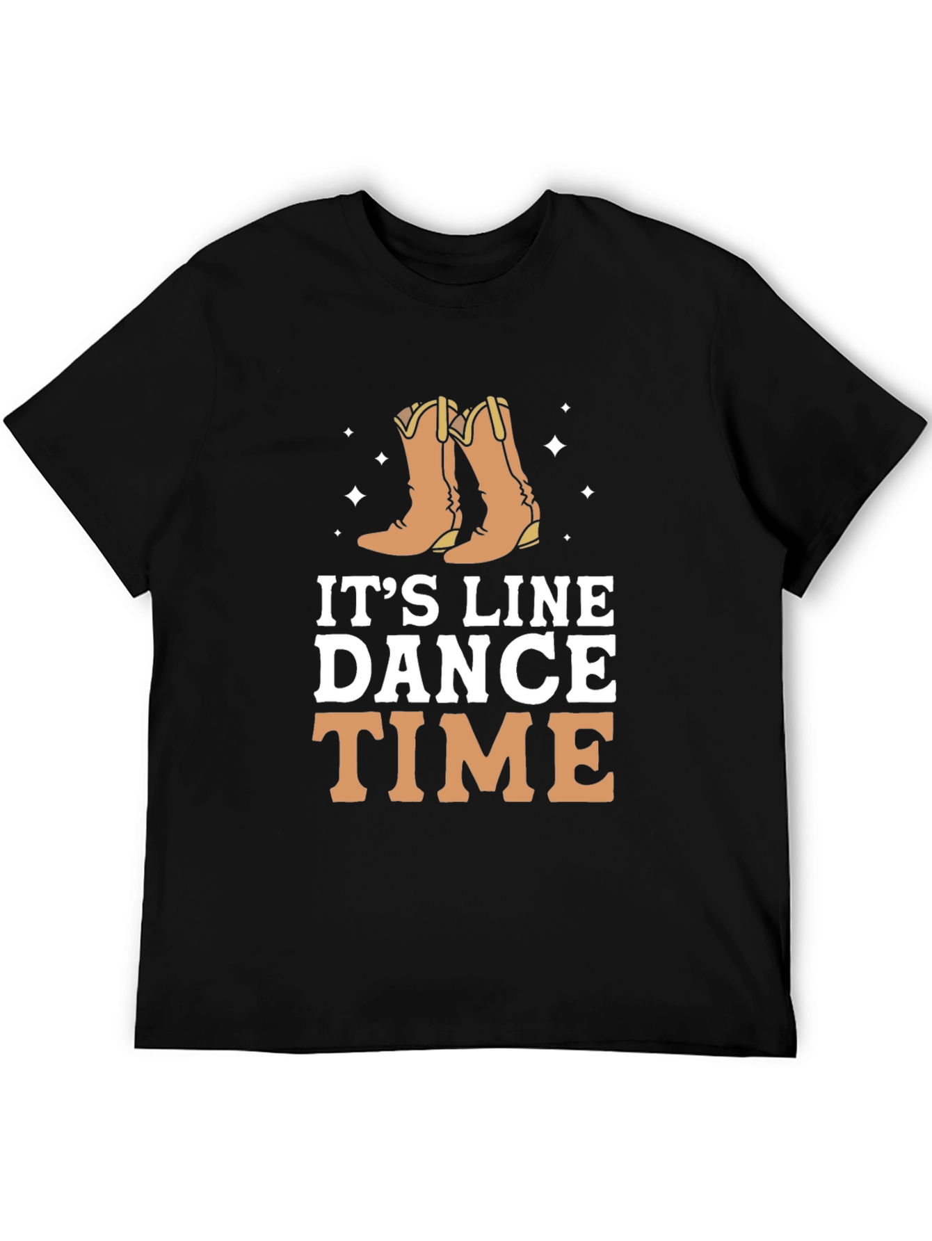 Its Line Dance Time Black T-Shirt