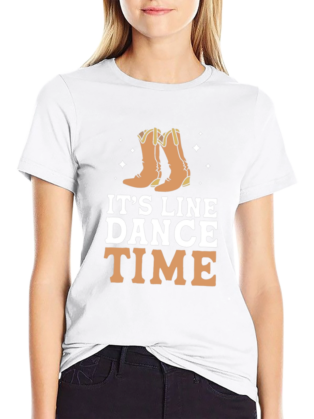 Its Line Dance Time Black T-Shirt