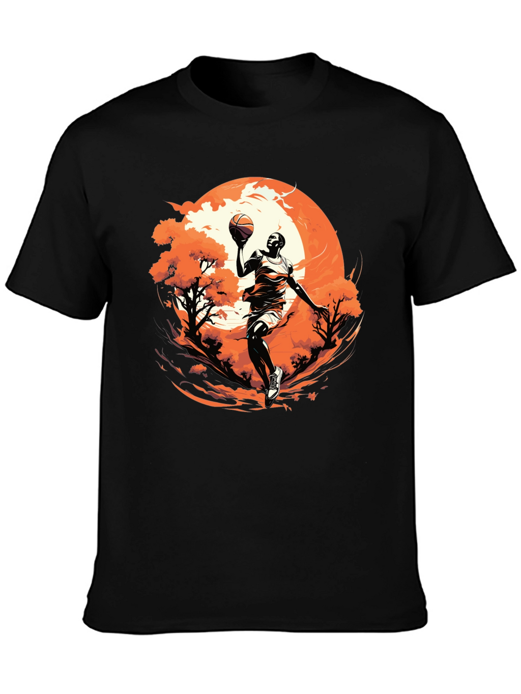 Basketball Player Graphic Black T-Shirt