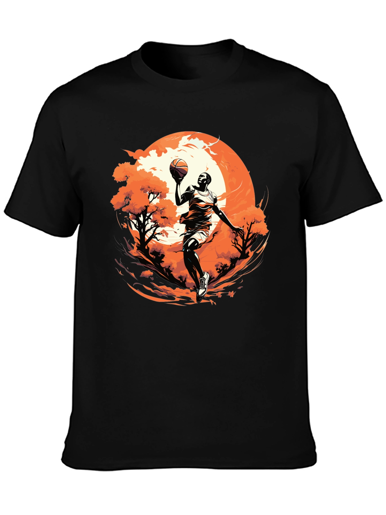 Basketball Player Graphic Black T-Shirt