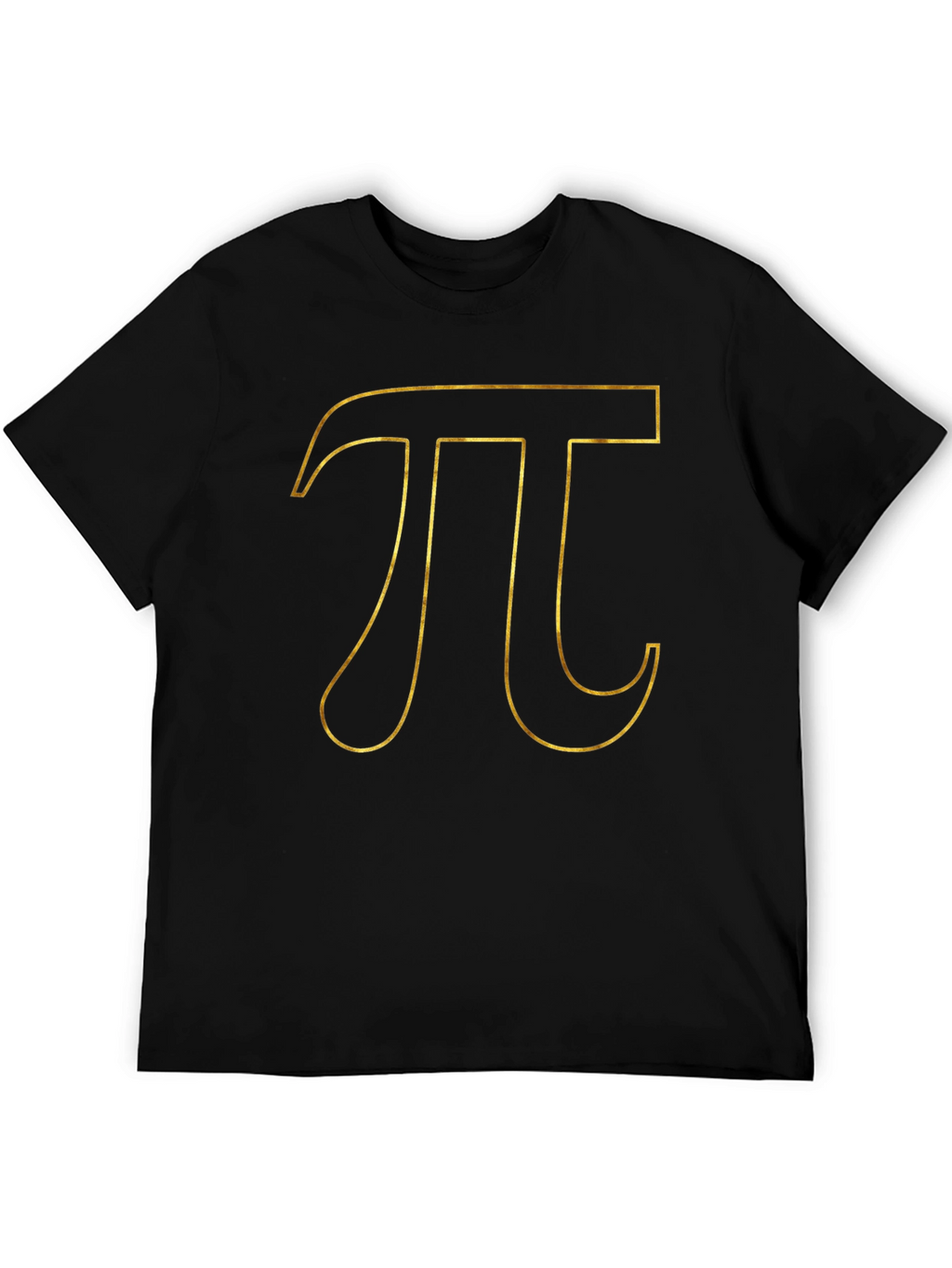 Pi Symbol T-Shirt - Gold Outline Design