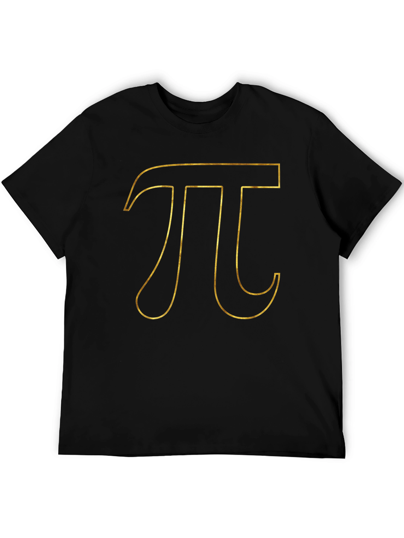 Pi Symbol T-Shirt - Gold Outline Design