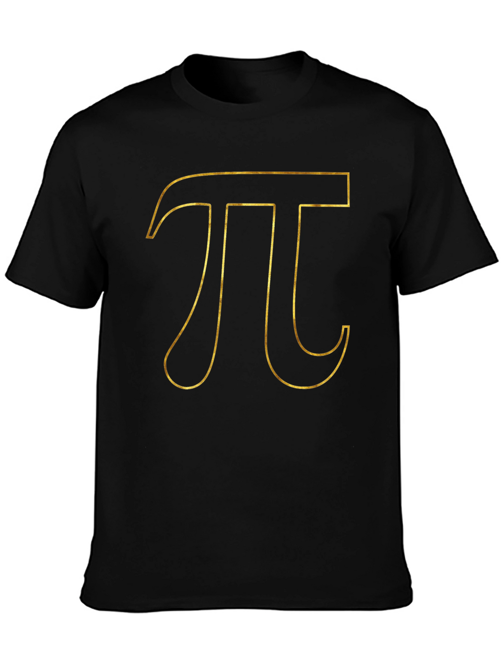 Pi Symbol T-Shirt - Gold Outline Design
