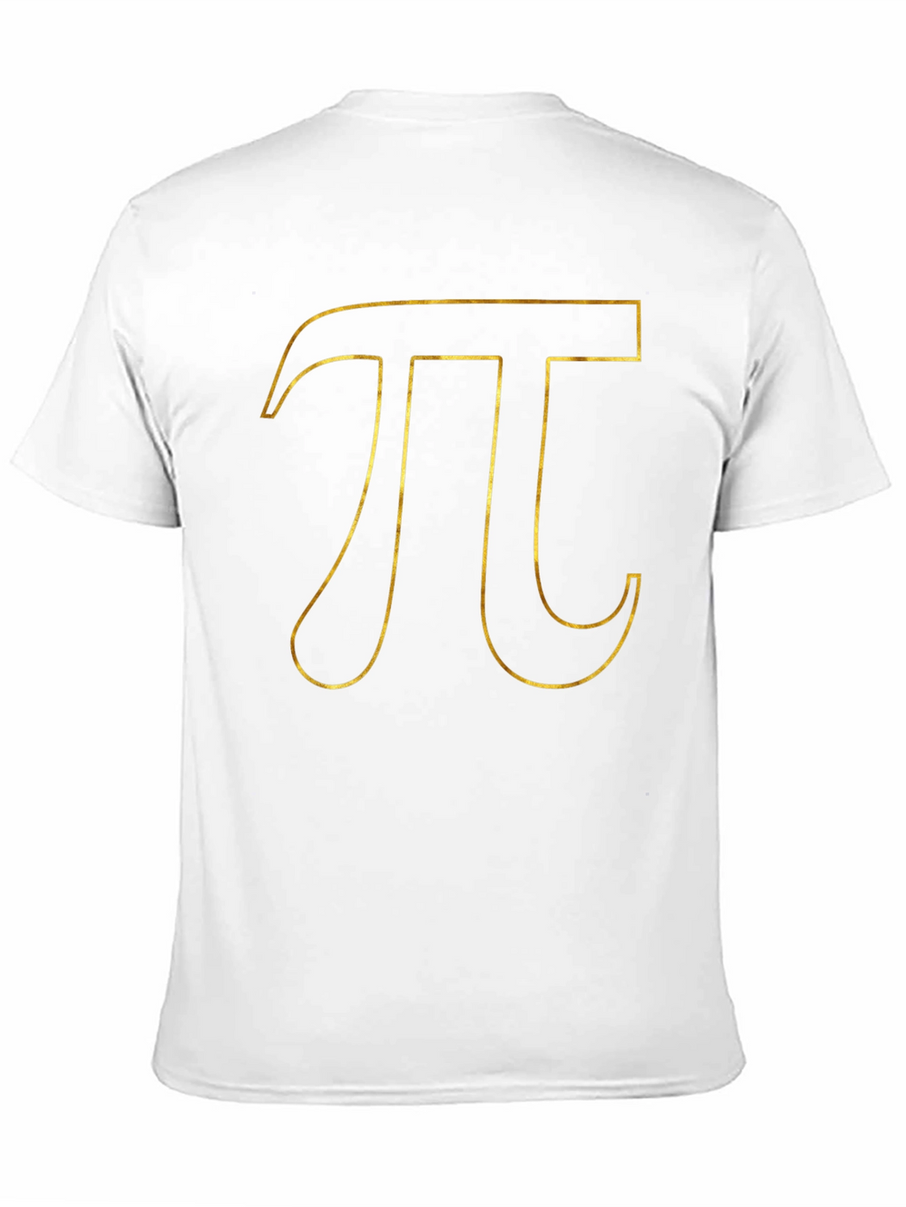 Pi Symbol T-Shirt - Gold Outline Design